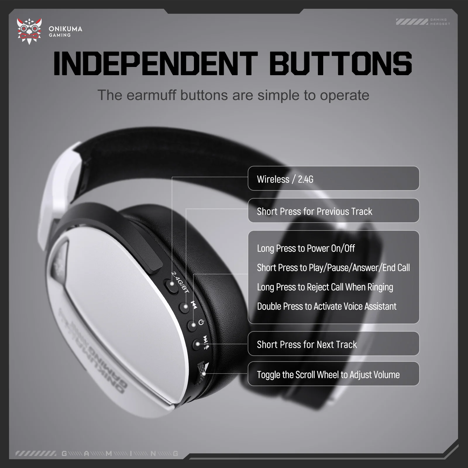 ‌GT887 Gaming Headset – Quad-Mode Connectivity, Long-Lasting Battery & Crystal-Clear Audio - Image 10