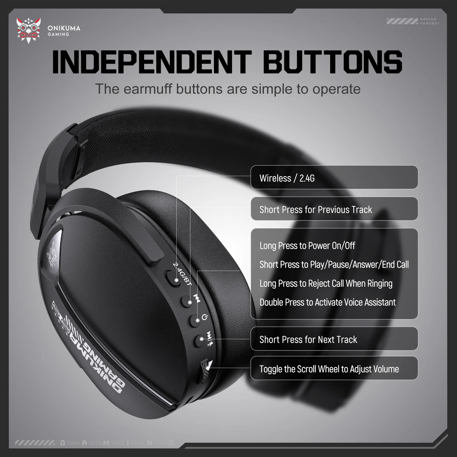 ‌GT887 Gaming Headset – Quad-Mode Connectivity, Long-Lasting Battery & Crystal-Clear Audio - Image 4