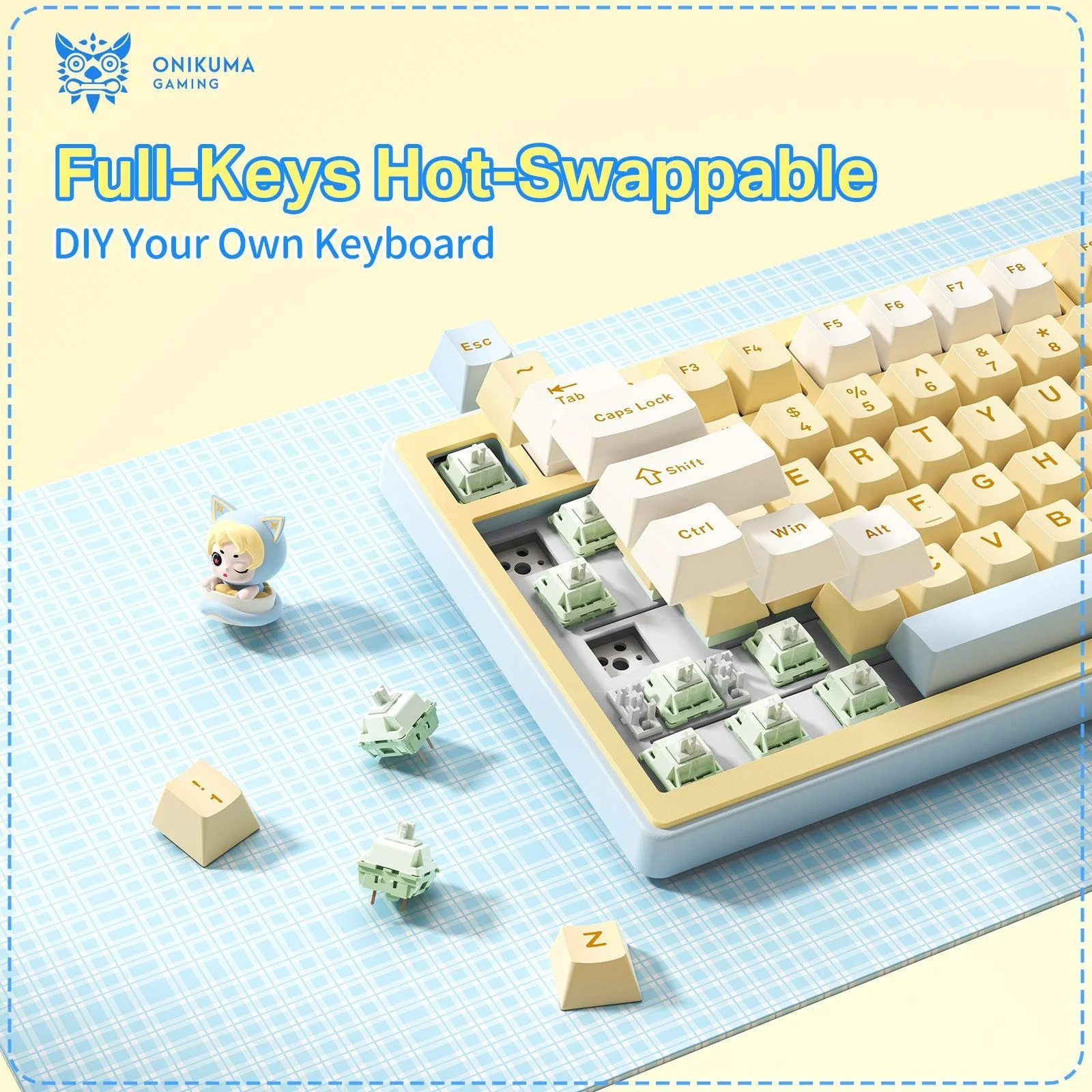 ‌ONIKUMA MT707 Keyboard – Hot-Swappable Keys, Gasket Mount & RGB Gaming Precision - Image 12