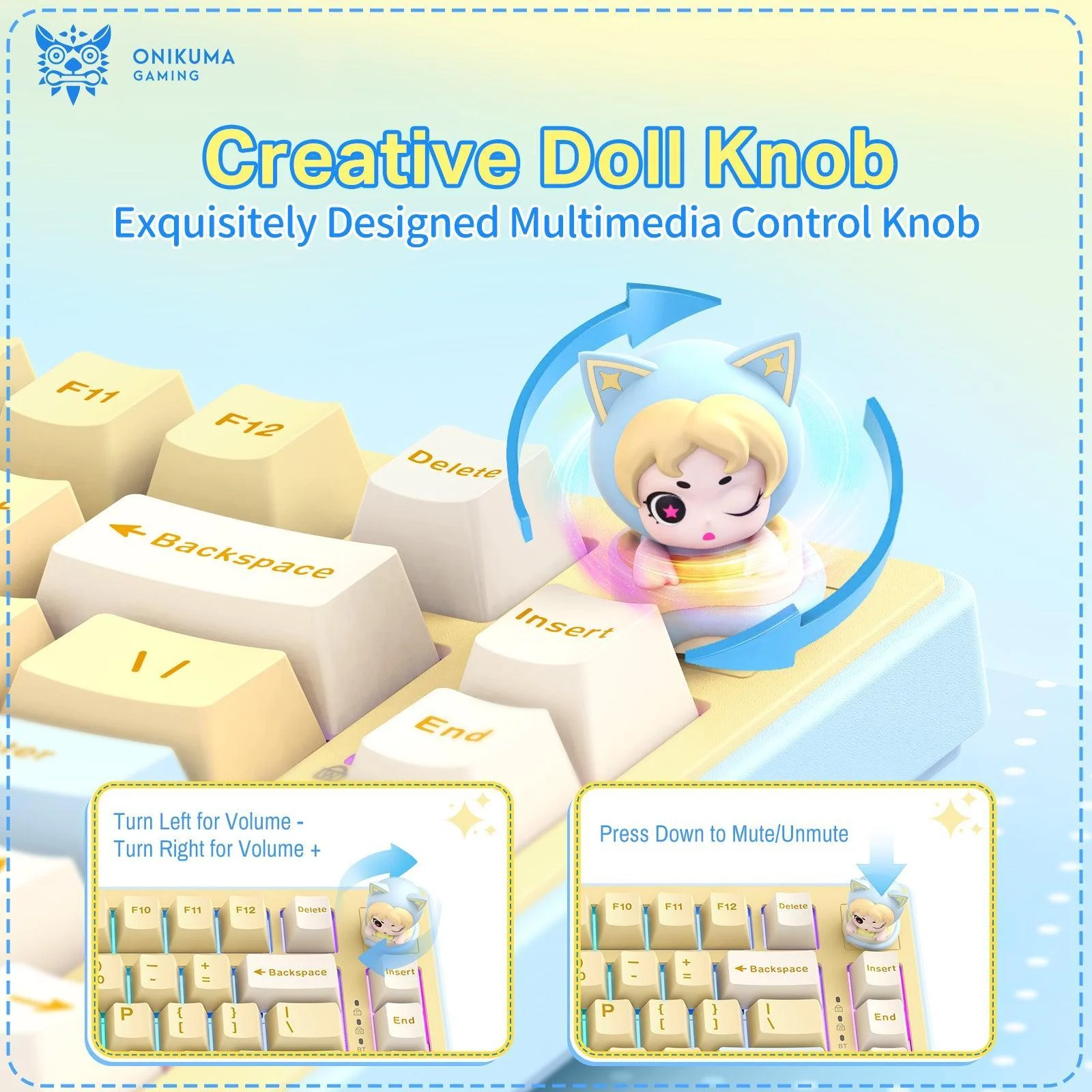‌ONIKUMA MT707 Keyboard – Hot-Swappable Keys, Gasket Mount & RGB Gaming Precision - Image 14