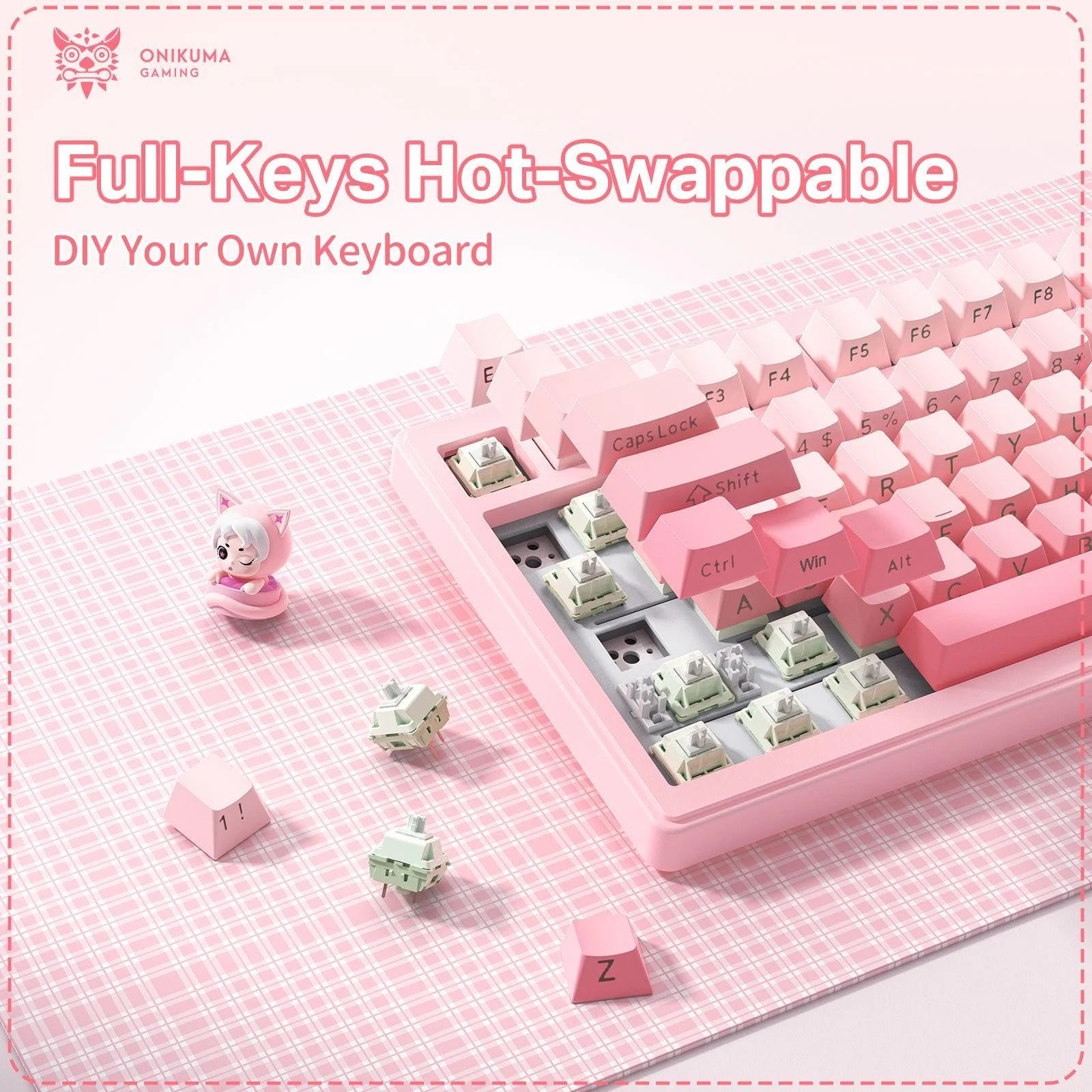‌ONIKUMA MT707 Keyboard – Hot-Swappable Keys, Gasket Mount & RGB Gaming Precision - Image 5