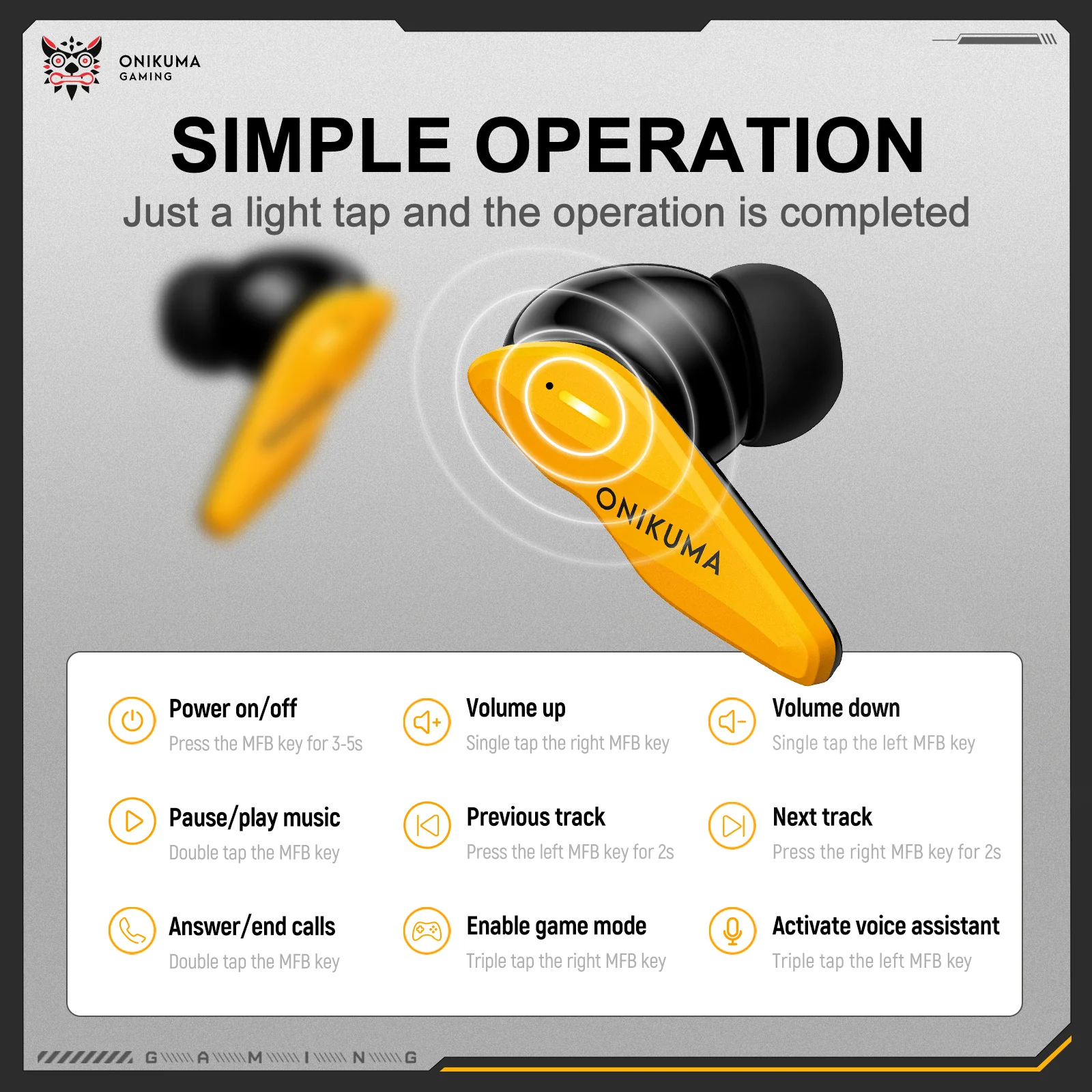 ONIKUMA TX616 Dual-Mic Noise Reduction Earbuds with Tri-Mode Seamless Connectivity - Image 7