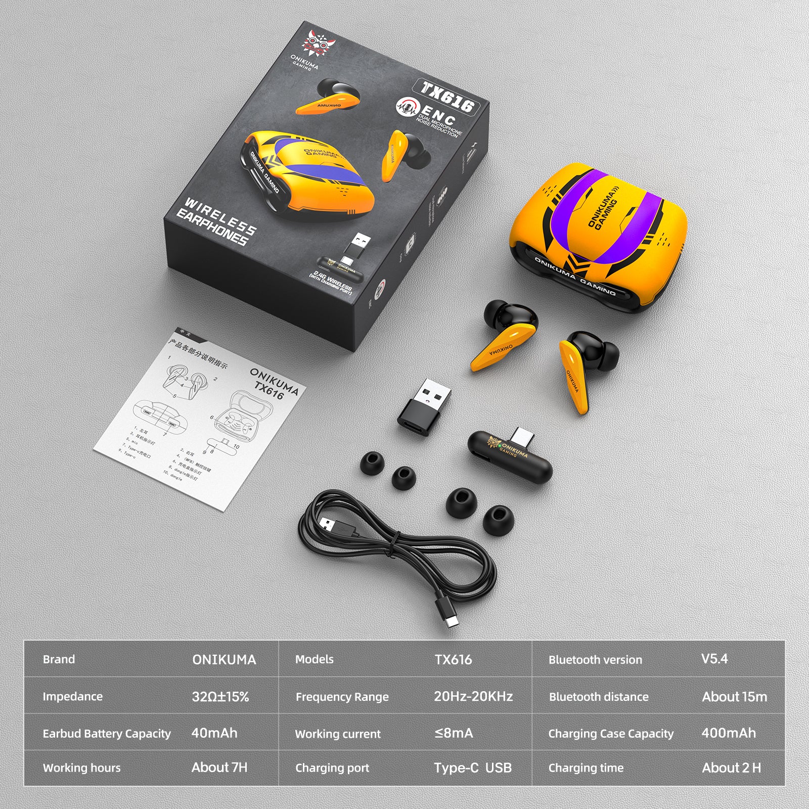 ONIKUMA TX616 Dual-Mic Noise Reduction Earbuds with Tri-Mode Seamless Connectivity - Image 8