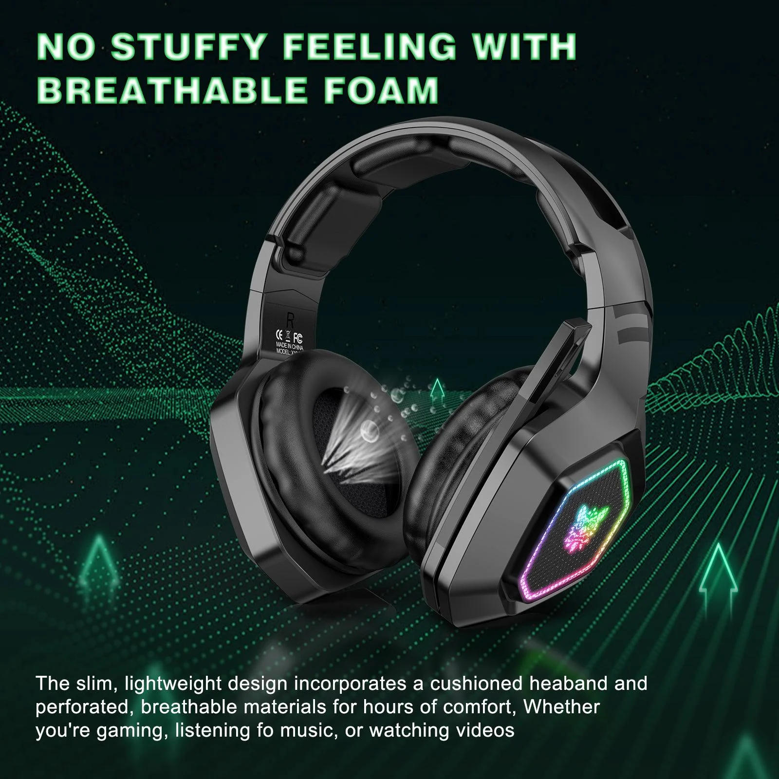 ONIKUMA B100 Headset Headworn Bluetooth 2.4g Wireless Wired Three Mode Lightweight E-Sports Gamer Headphone - Image 16