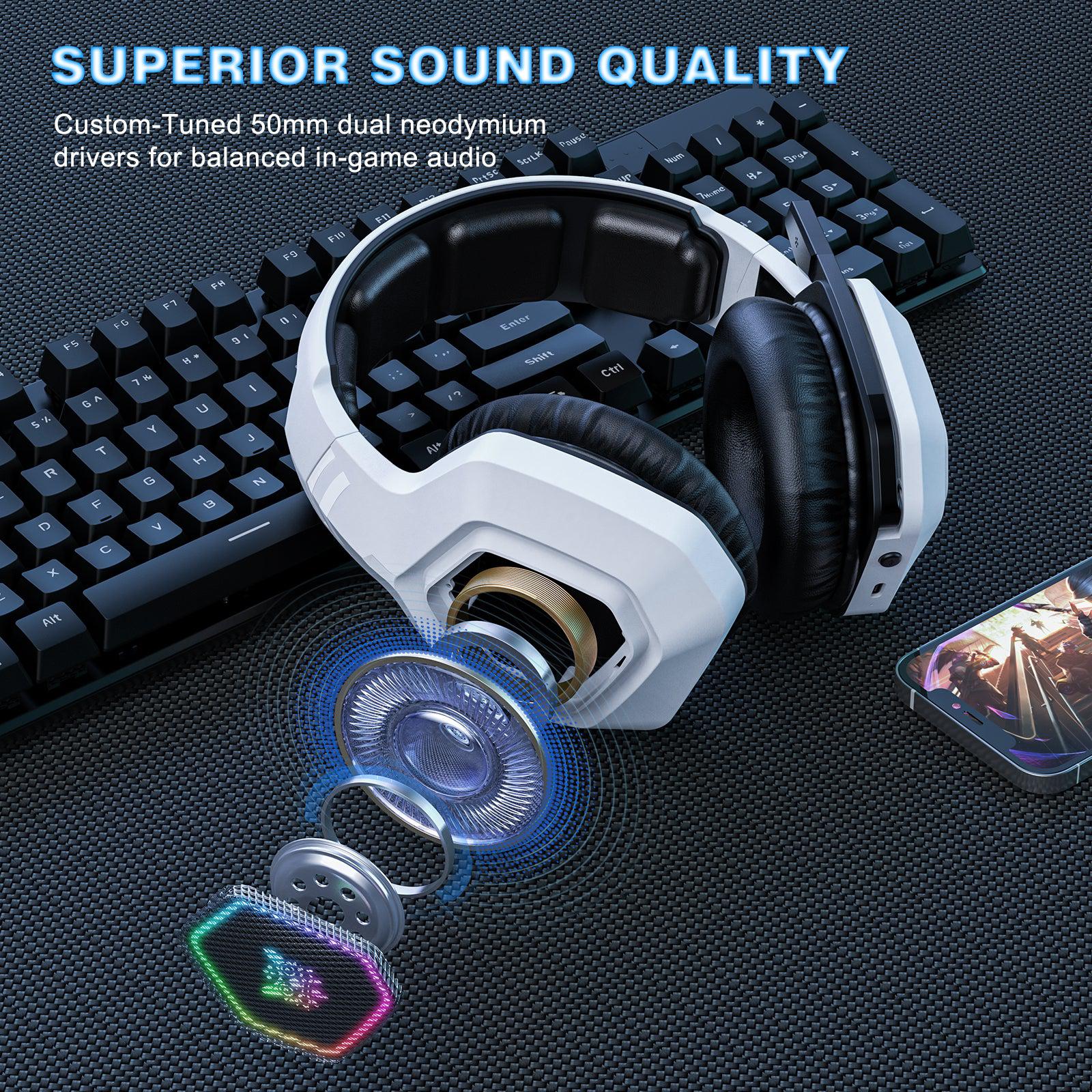ONIKUMA B100 Headset Headworn Bluetooth 2.4g Wireless Wired Three Mode Lightweight E-Sports Gamer Headphone - Image 3