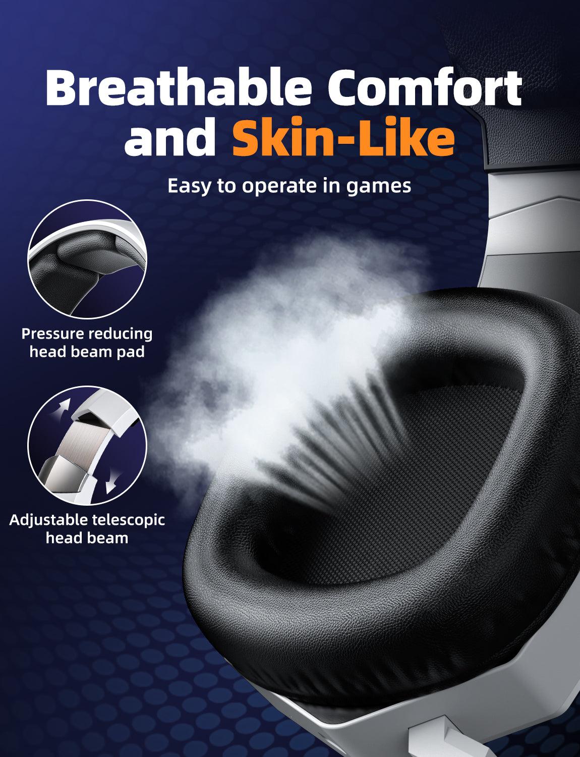 ONIKUMA GT806 Wireless Gaming Headset Headworn Bluetooth 2.4g Wireless Wired Three Mode Lightweight E-Sports Gamer Headphone - Image 14