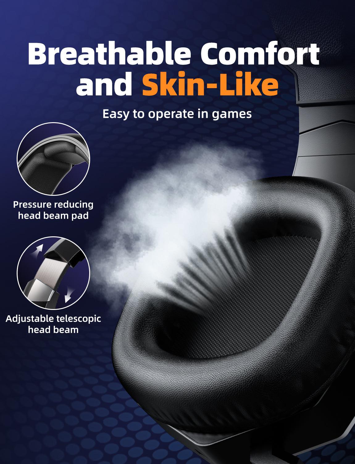 ONIKUMA GT806 Wireless Gaming Headset Headworn Bluetooth 2.4g Wireless Wired Three Mode Lightweight E-Sports Gamer Headphone - Image 6