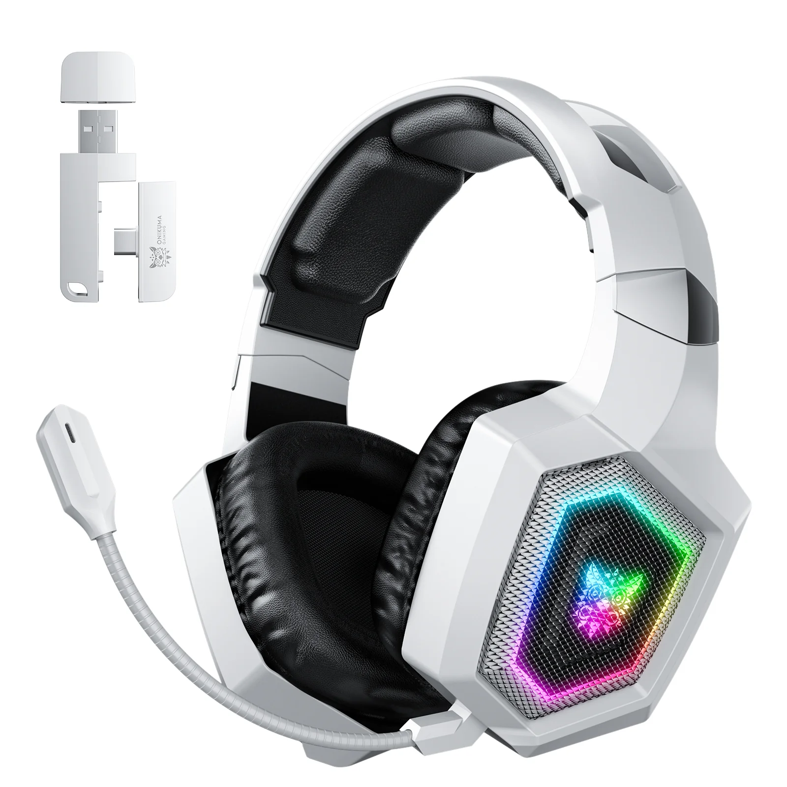 ONIKUMA GT806 Wireless Gaming Headset Headworn Bluetooth 2.4g Wireless Wired Three Mode Lightweight E-Sports Gamer Headphone - Image 9