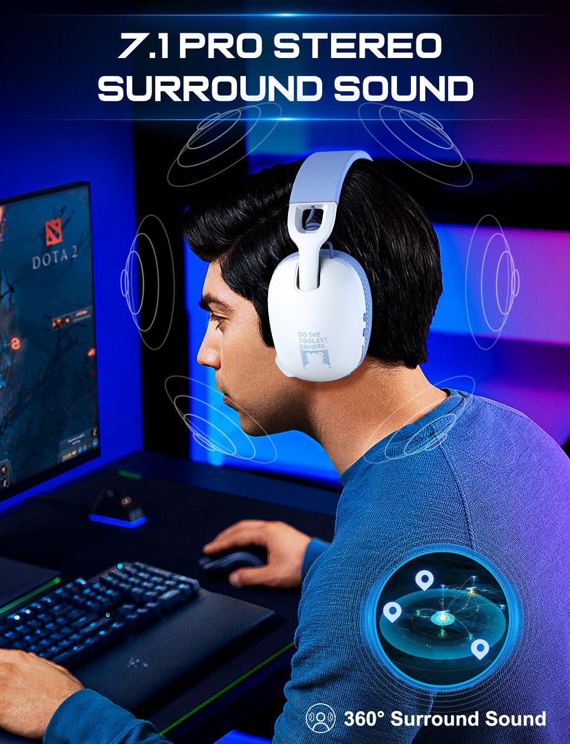 ONIKUMA B2 Headset Headworn Bluetooth 2.4g Wireless Wired Three Mode Lightweight E-Sports Gamer Headphone - Image 11