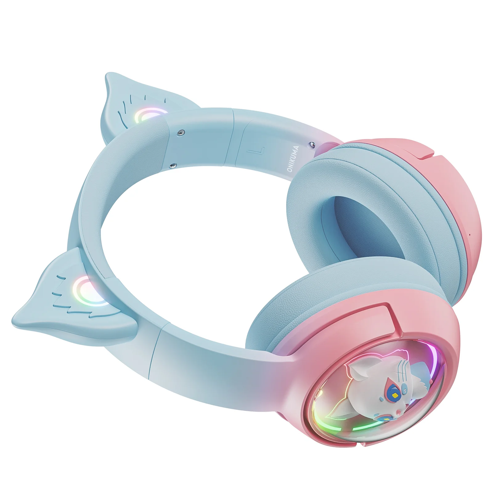 ONIKUMA B5 Gradient 2.4G Wireless Bluetooth Wired 3-mode Linghu Headphones, RGB Switch Headset - Image 10