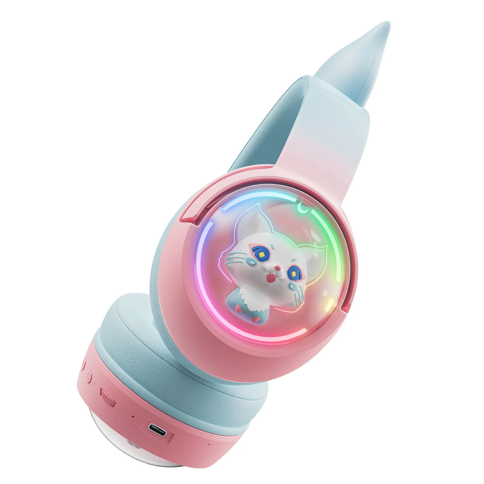 ONIKUMA B5 Gradient 2.4G Wireless Bluetooth Wired 3-mode Linghu Headphones, RGB Switch Headset - Image 9
