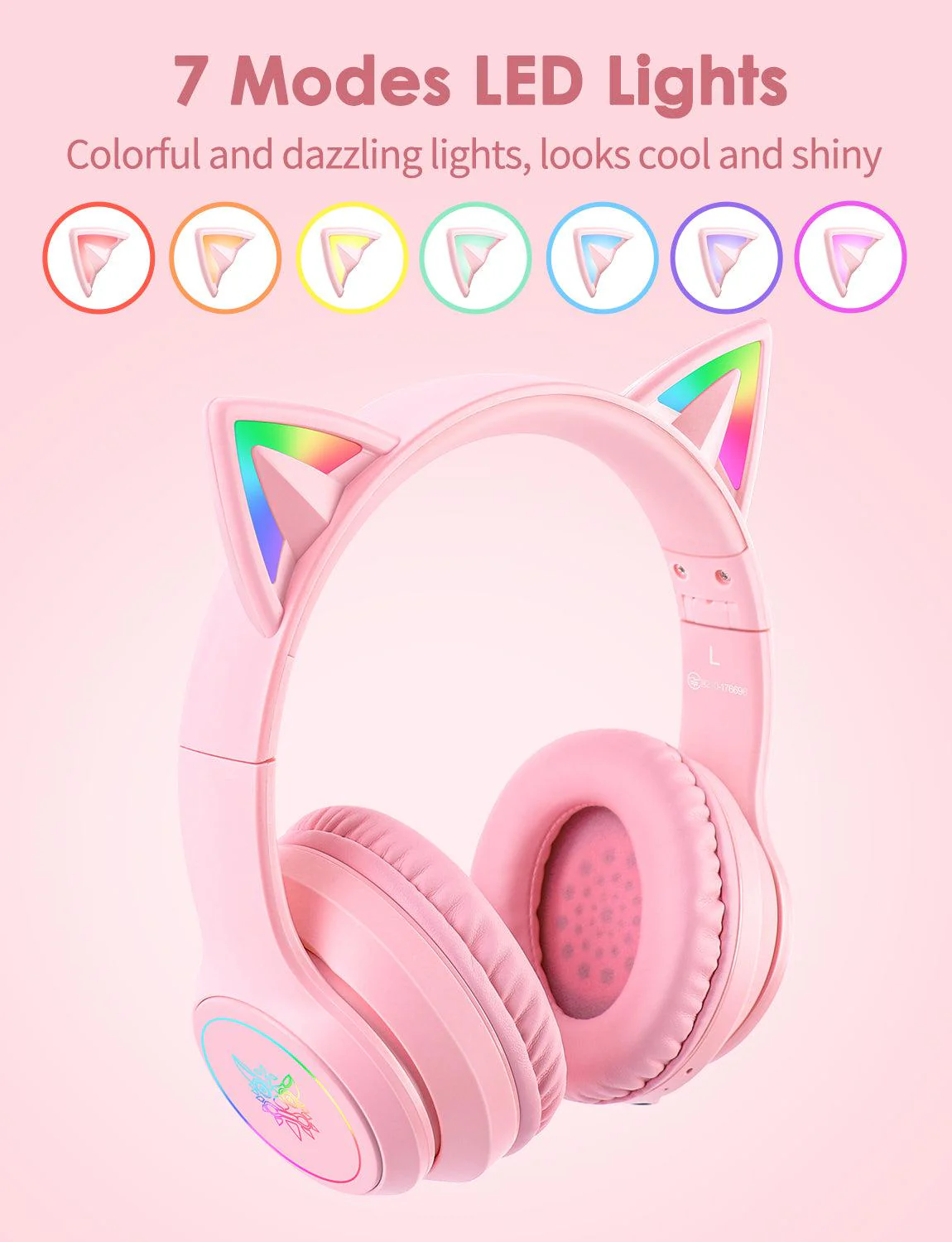 Onikuma B90 RGB Cat Ear Bluetooth 5.0 Wireless Gaming Headset - Image 19