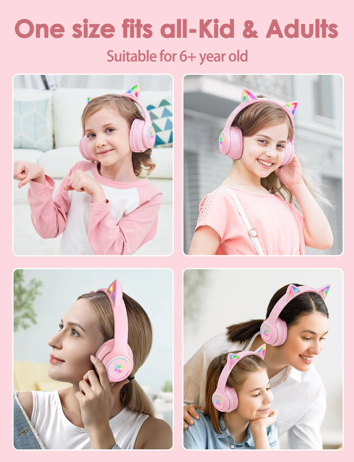 Onikuma B90 RGB Cat Ear Bluetooth 5.0 Wireless Gaming Headset - Image 22
