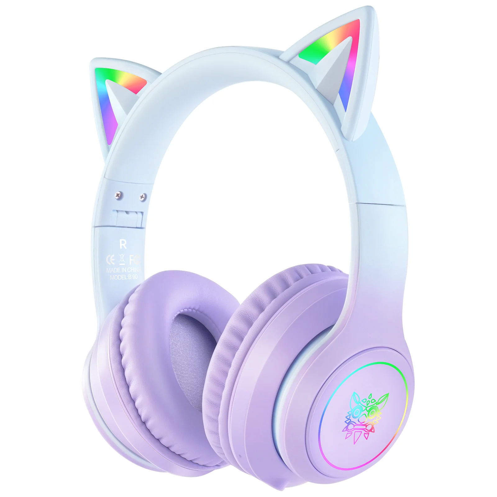 Onikuma B90 RGB Cat Ear Bluetooth 5.0 Wireless Gaming Headset - Image 9