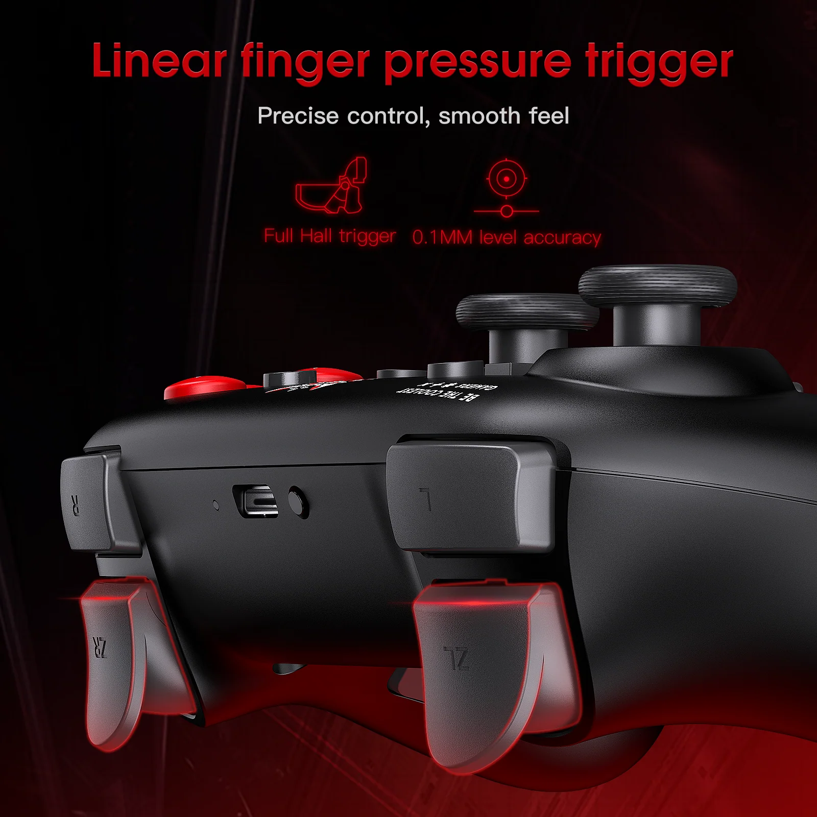 ONIKUMA C1 Wireless Controller Compatible with Nintendo Switch/Switch Lite, Bluetooth Pro Controller with Turbo, Motion, Vibration, Wake-up, Headphone Jack and Breathing LED Light - Image 12