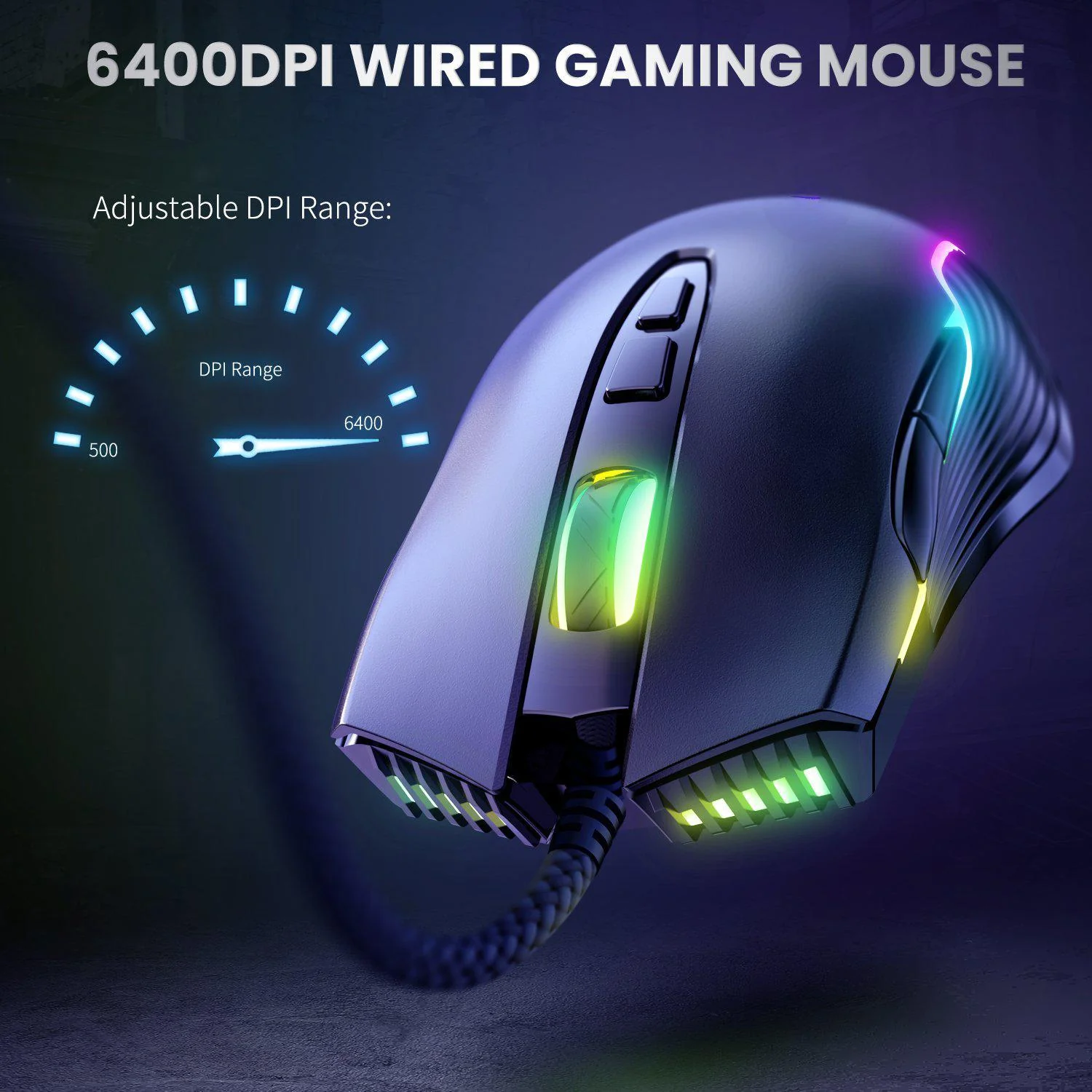 ONIKUMA CW905 6400 DPI Wired Gaming Mouse with Breathing LED Colors - Image 15