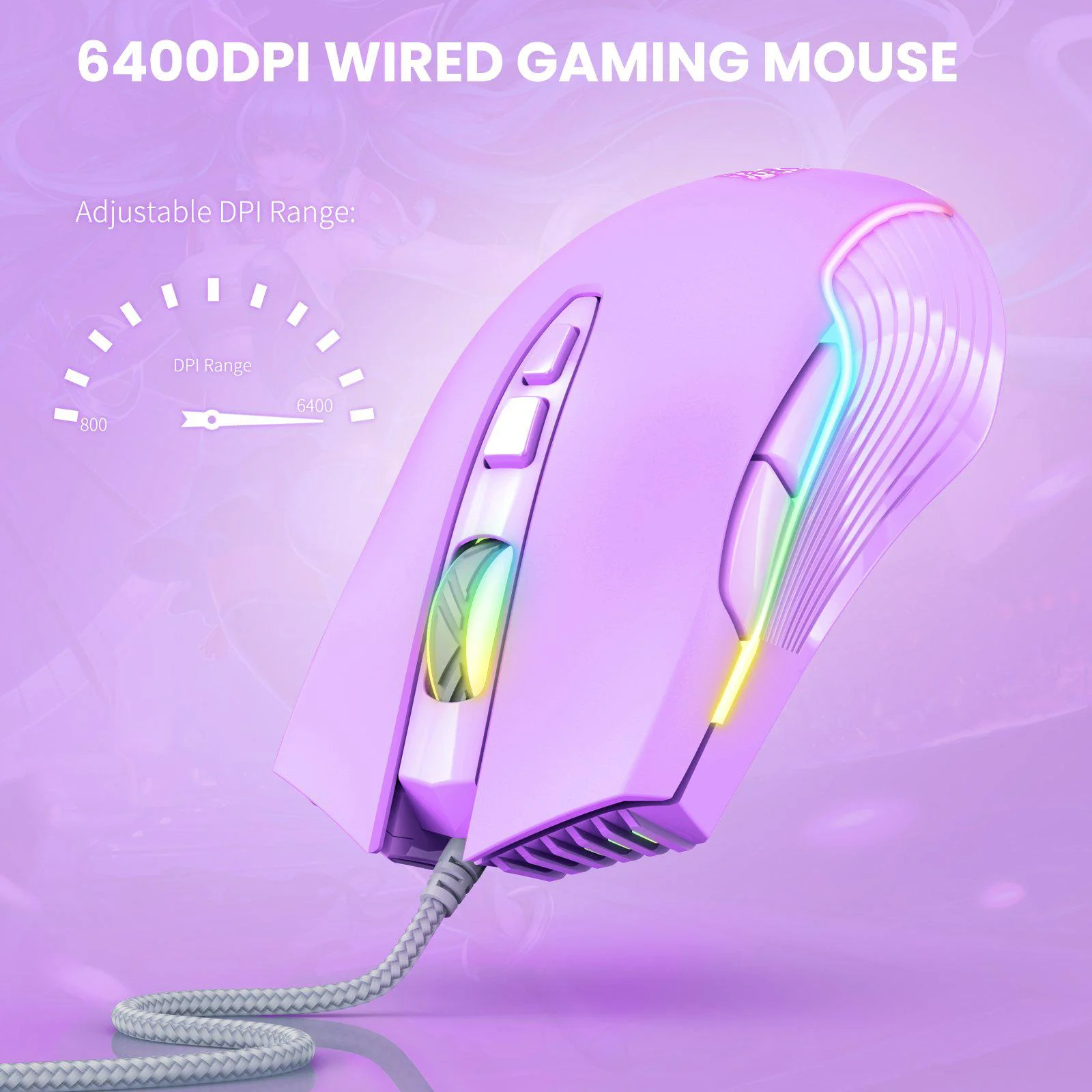 ONIKUMA CW905 6400 DPI Wired Gaming Mouse with Breathing LED Colors - Image 18