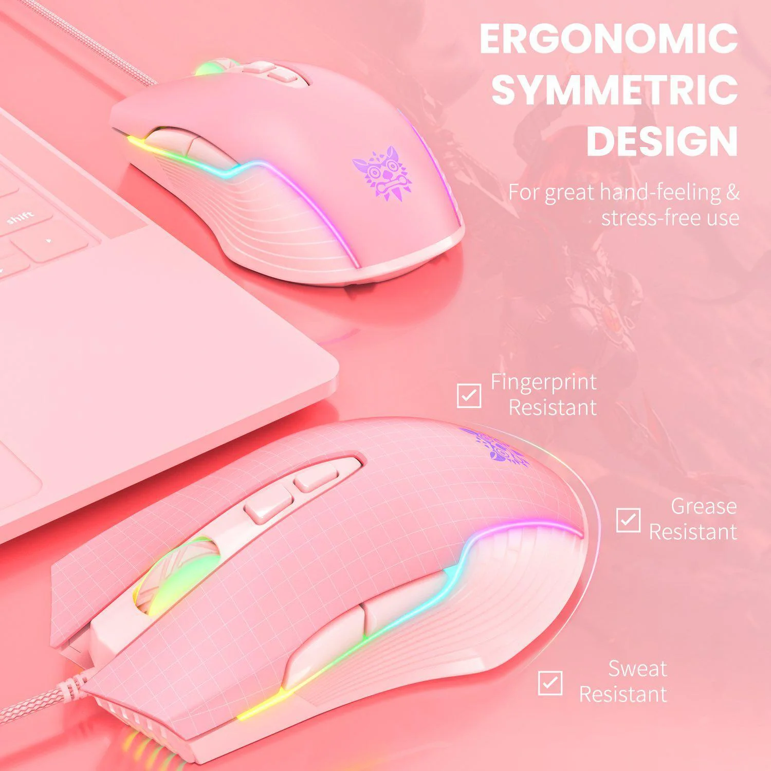 ONIKUMA CW905 6400 DPI Wired Gaming Mouse with Breathing LED Colors - Image 8
