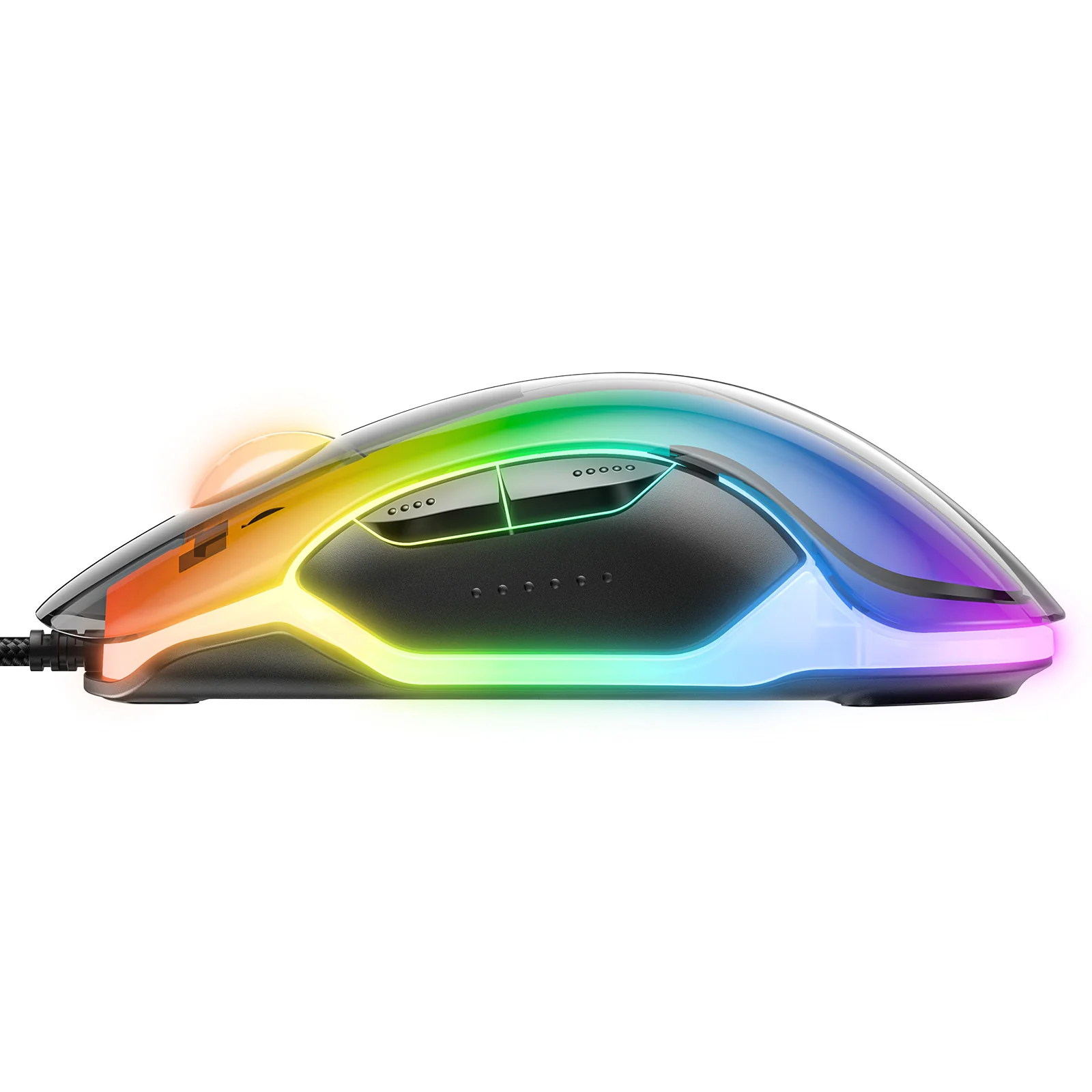 ONIKUMA CW925 RGB Backlit Wired Gaming Mouse, Up to 12800 DPI, Light weight, Transparent Black - Image 10