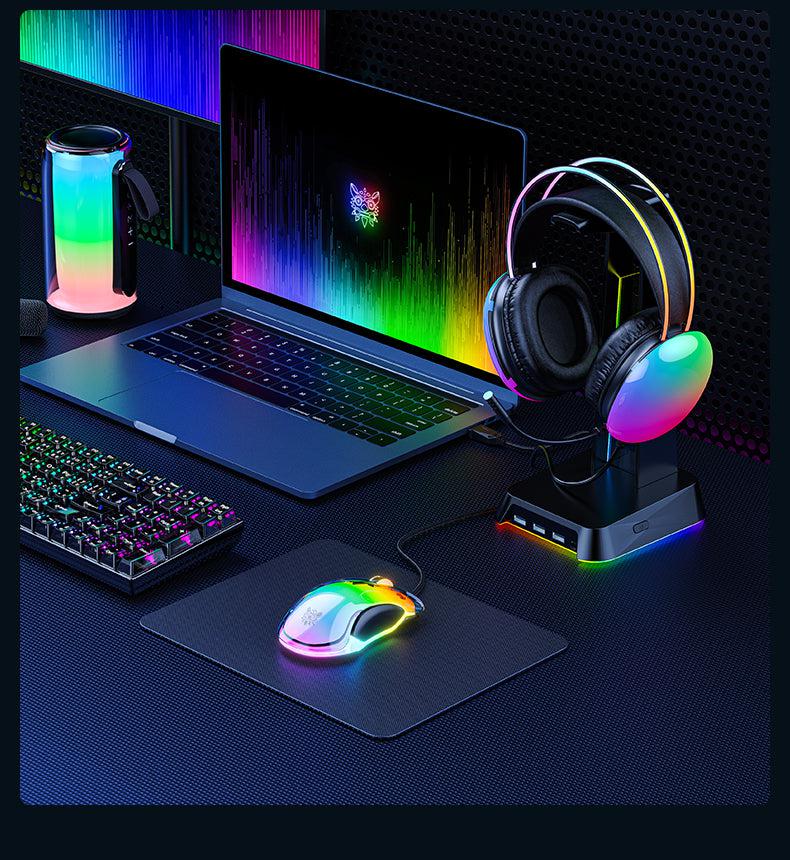 ONIKUMA CW925 RGB Backlit Wired Gaming Mouse, Up to 12800 DPI, Light weight, Transparent Black - Image 12