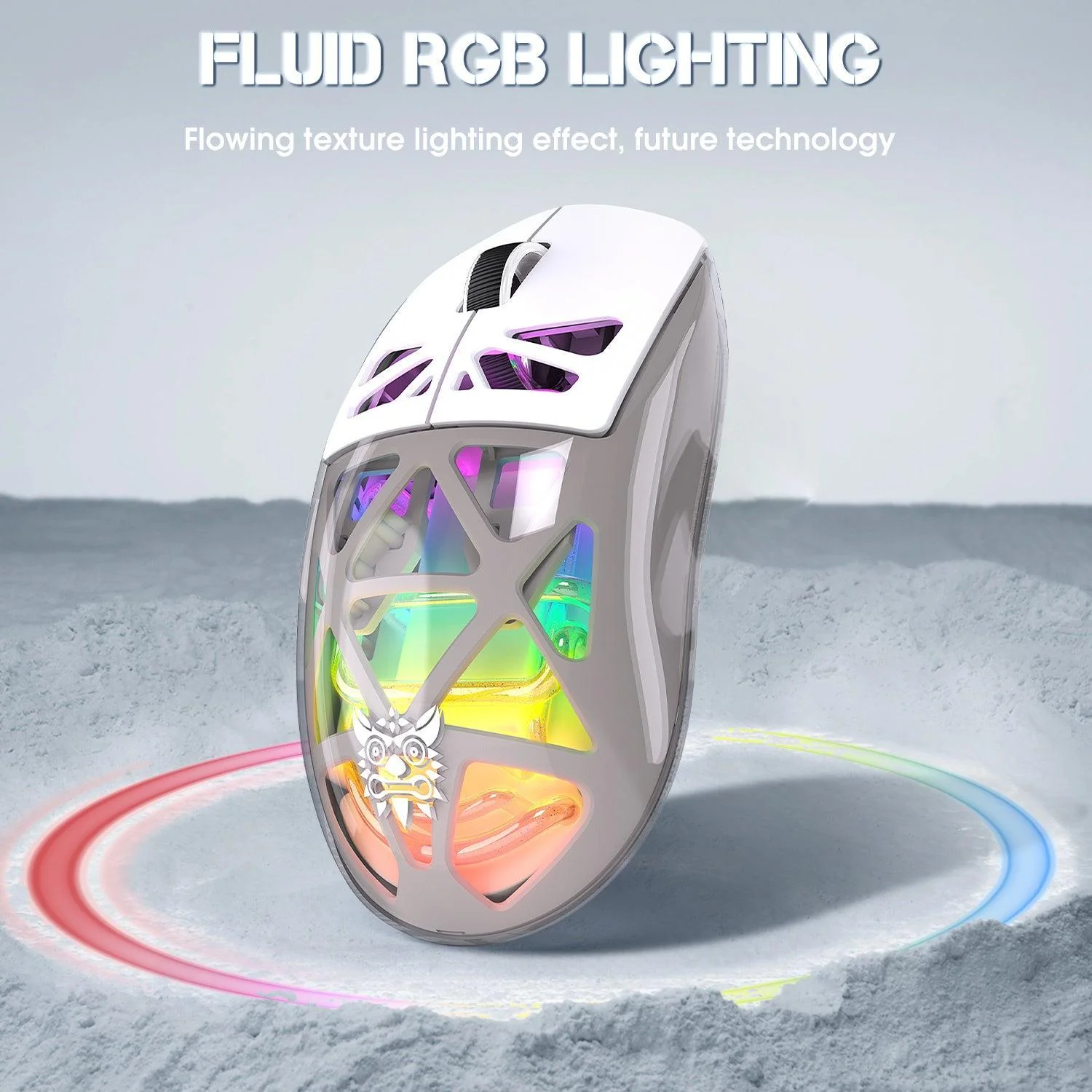 ONIKUMA CW930 Tri-Mode Wireless Gaming Mouse with RGB Lighting & 500mAH Battery - Image 3