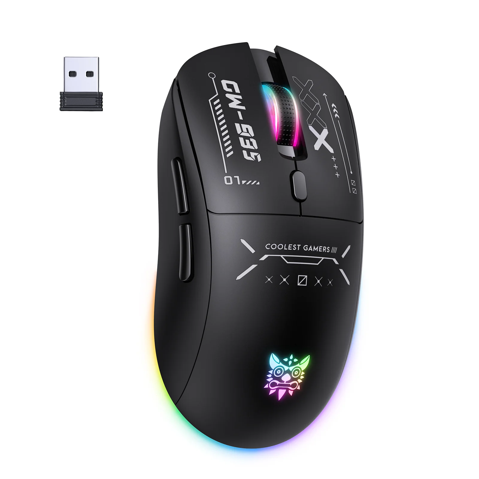 ONIKUMA CW935 Triple-Mode Ergonomic Wireless Gaming Mouse with 6 DPI Settings & Hidden Receiver - Image 8