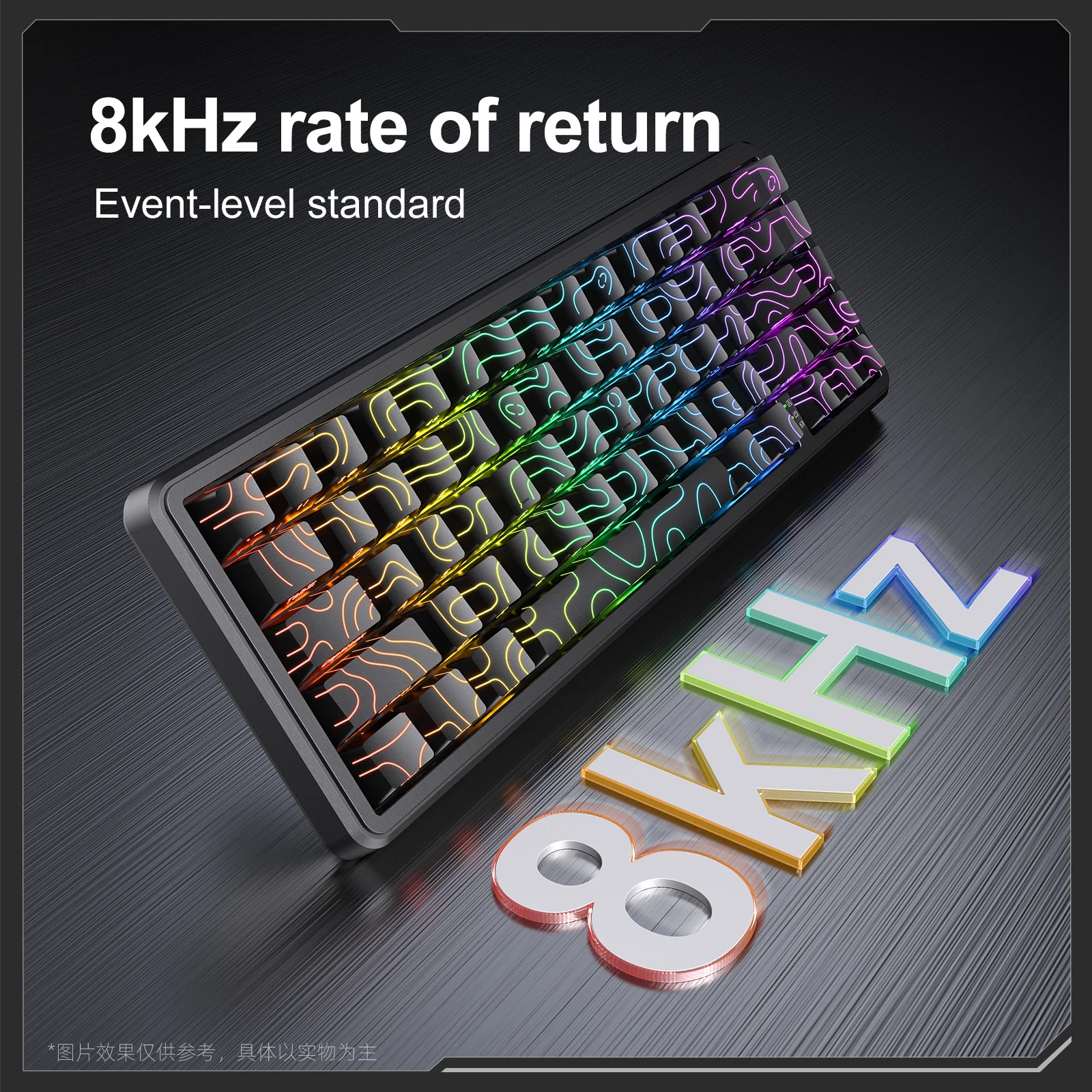 ONIKUMA G67 Rapid Trigger Keyboard 60% Percent, Hall Effect Topographic Gaming Keyboard, Wired RGB Custom Mechanical Key Board with Magnetic Switch - Image 3