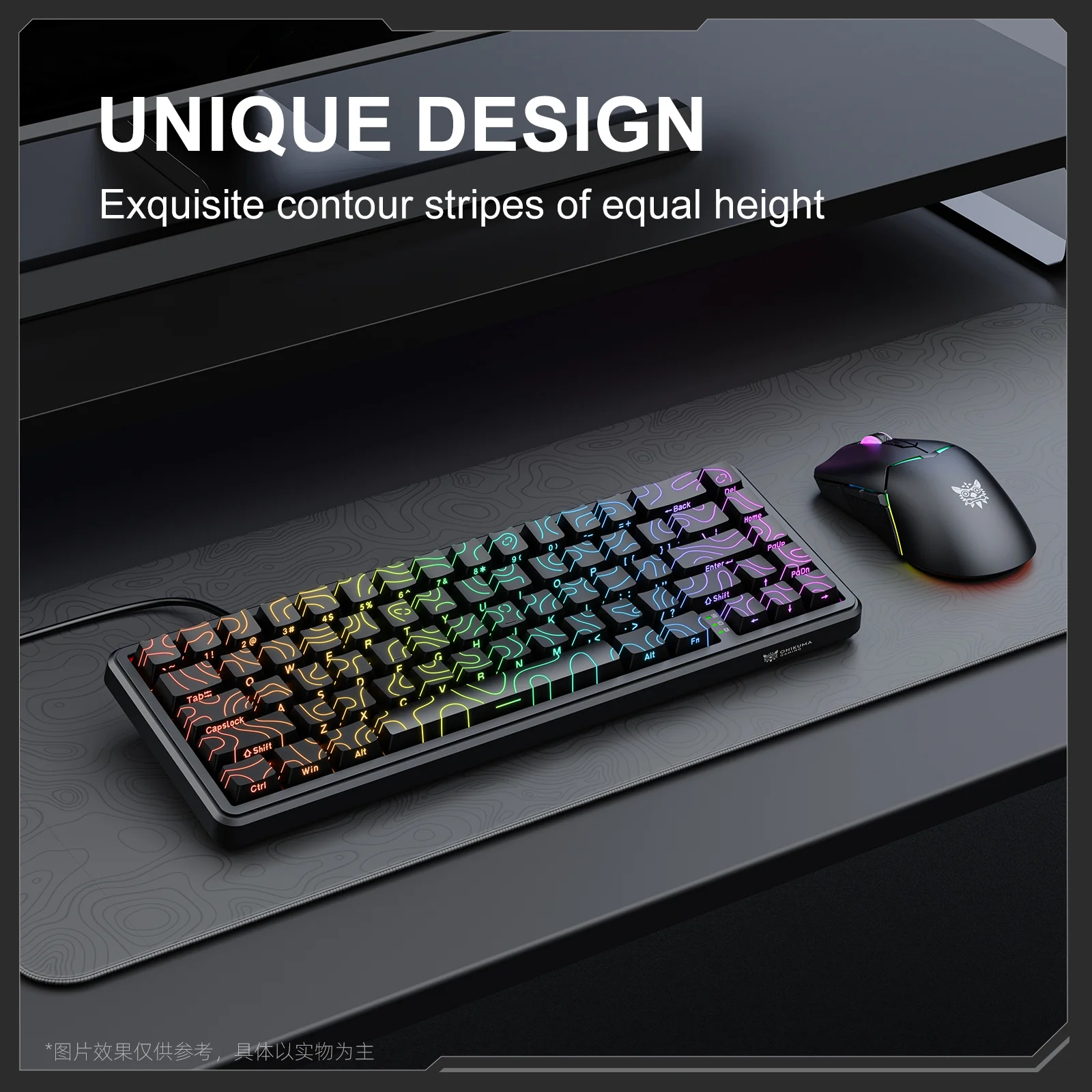 ONIKUMA G67 Rapid Trigger Keyboard 60% Percent, Hall Effect Topographic Gaming Keyboard, Wired RGB Custom Mechanical Key Board with Magnetic Switch - Image 6