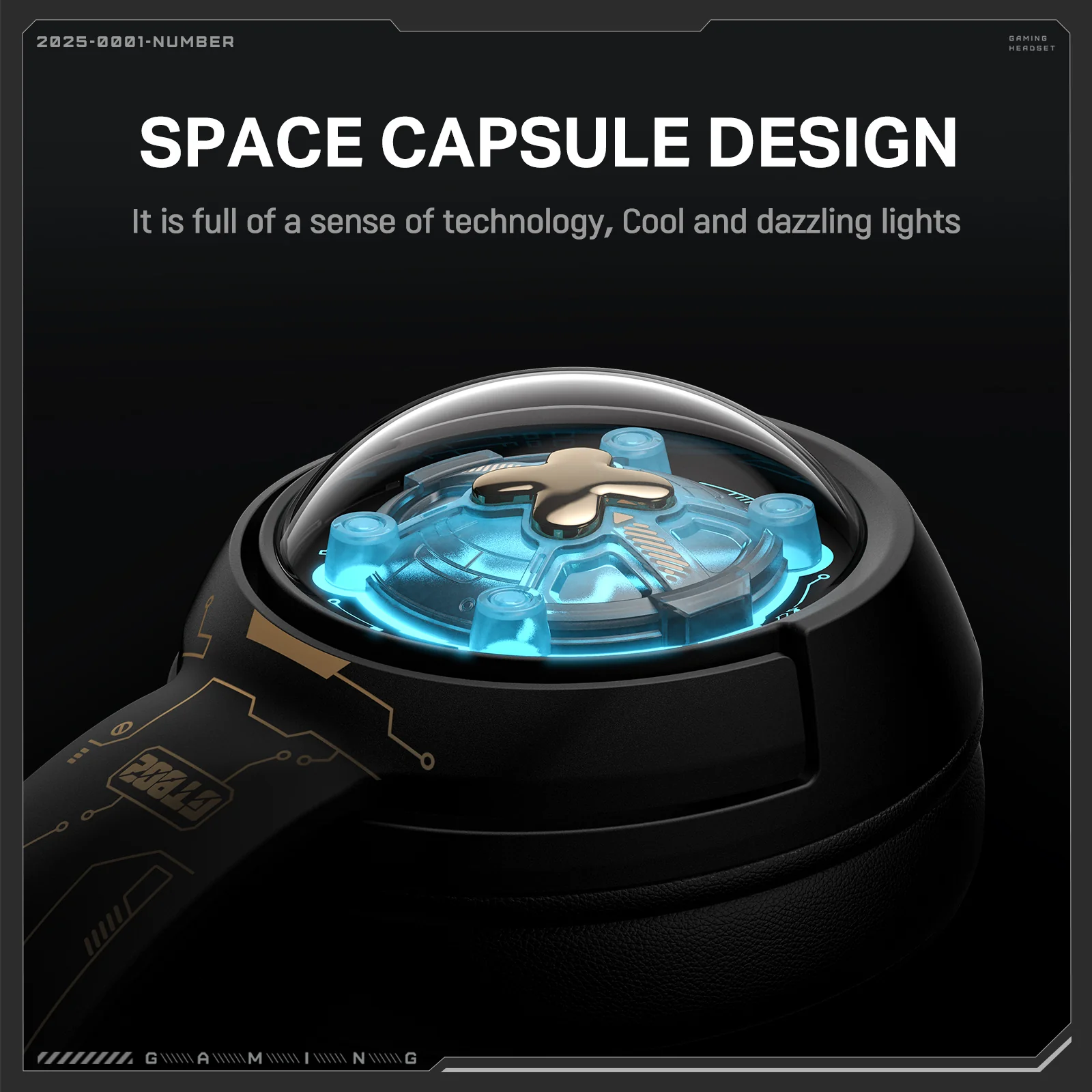 ONIKUMA GT802 Tri-Mode Gaming Headset – 2.4GHz/Bluetooth/Wired, RGB Lights, 1000mAh Battery - Image 11