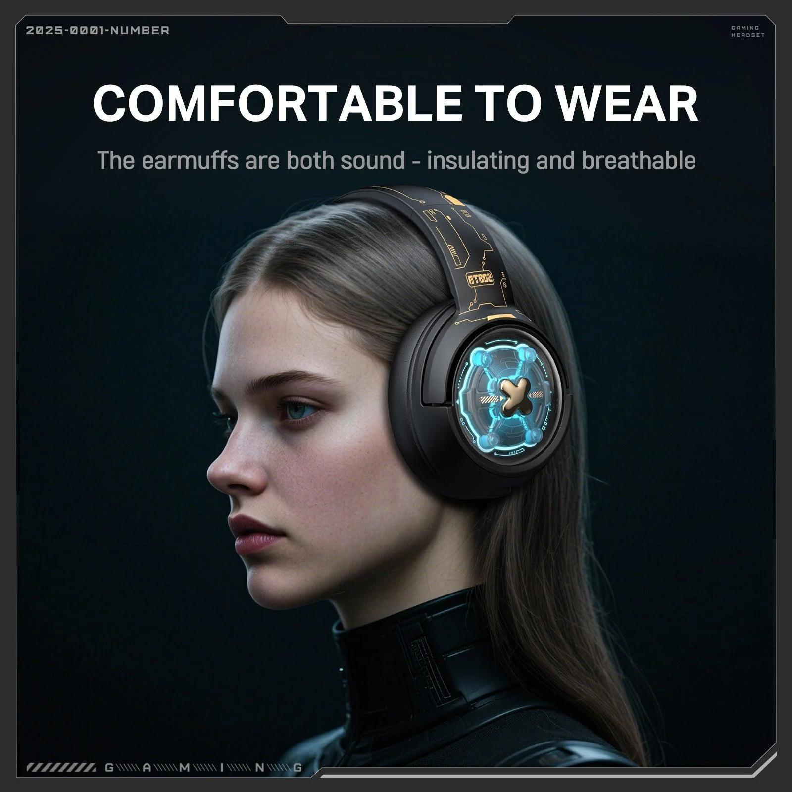 ONIKUMA GT802 Tri-Mode Gaming Headset – 2.4GHz/Bluetooth/Wired, RGB Lights, 1000mAh Battery - Image 14