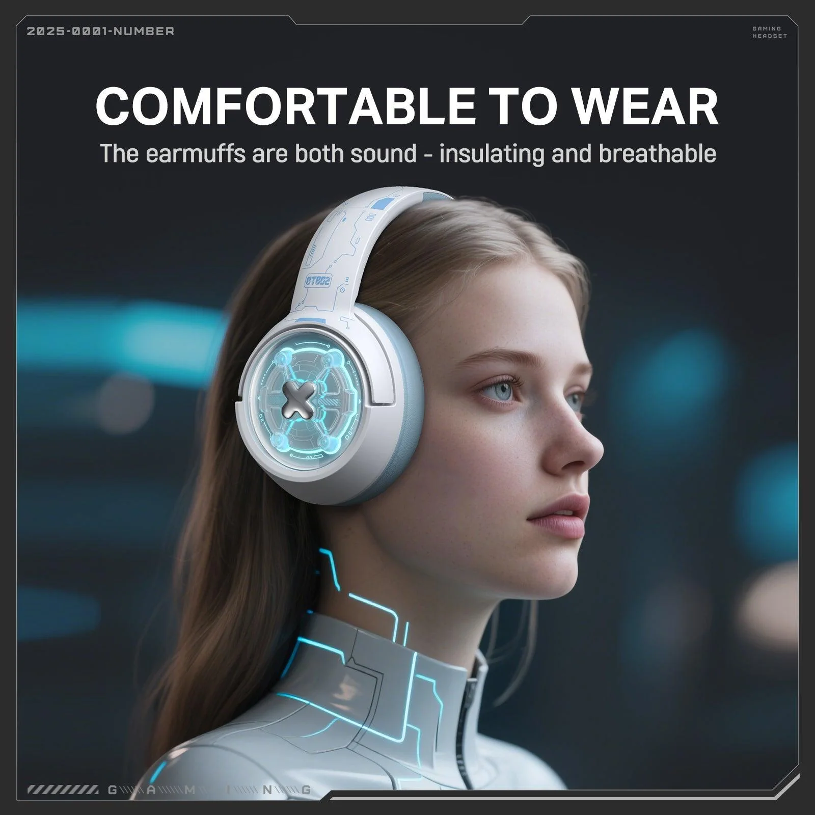 ONIKUMA GT802 Tri-Mode Gaming Headset – 2.4GHz/Bluetooth/Wired, RGB Lights, 1000mAh Battery - Image 6