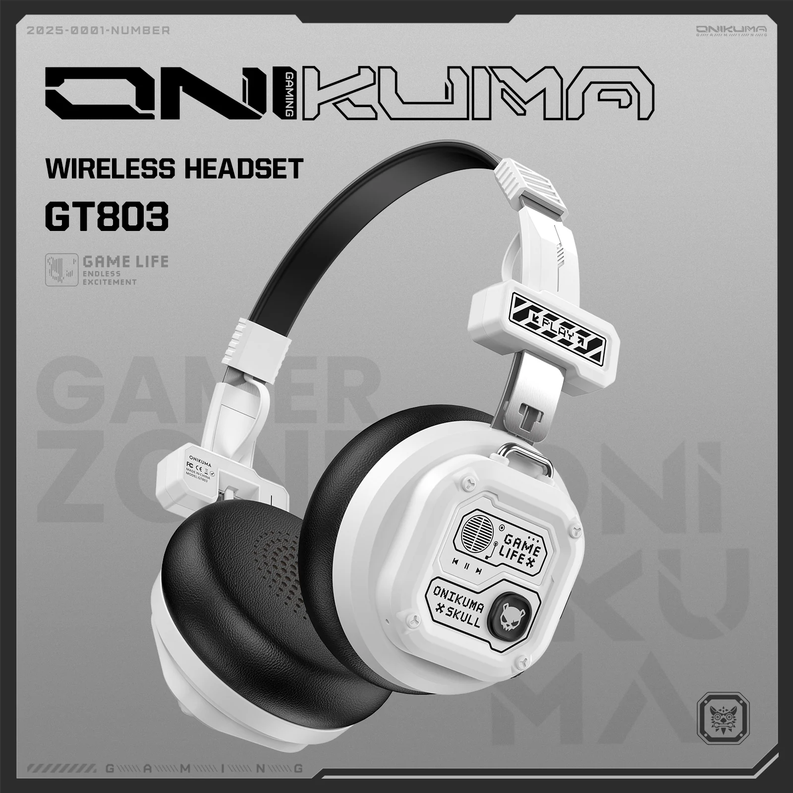 ‌ONIKUMA GT803 Wireless Gaming Headset‌ – Ultra-Light Foldable Design, 50H Playback, Bluetooth 5.4, Multi-Platform Compatibility - Image 10