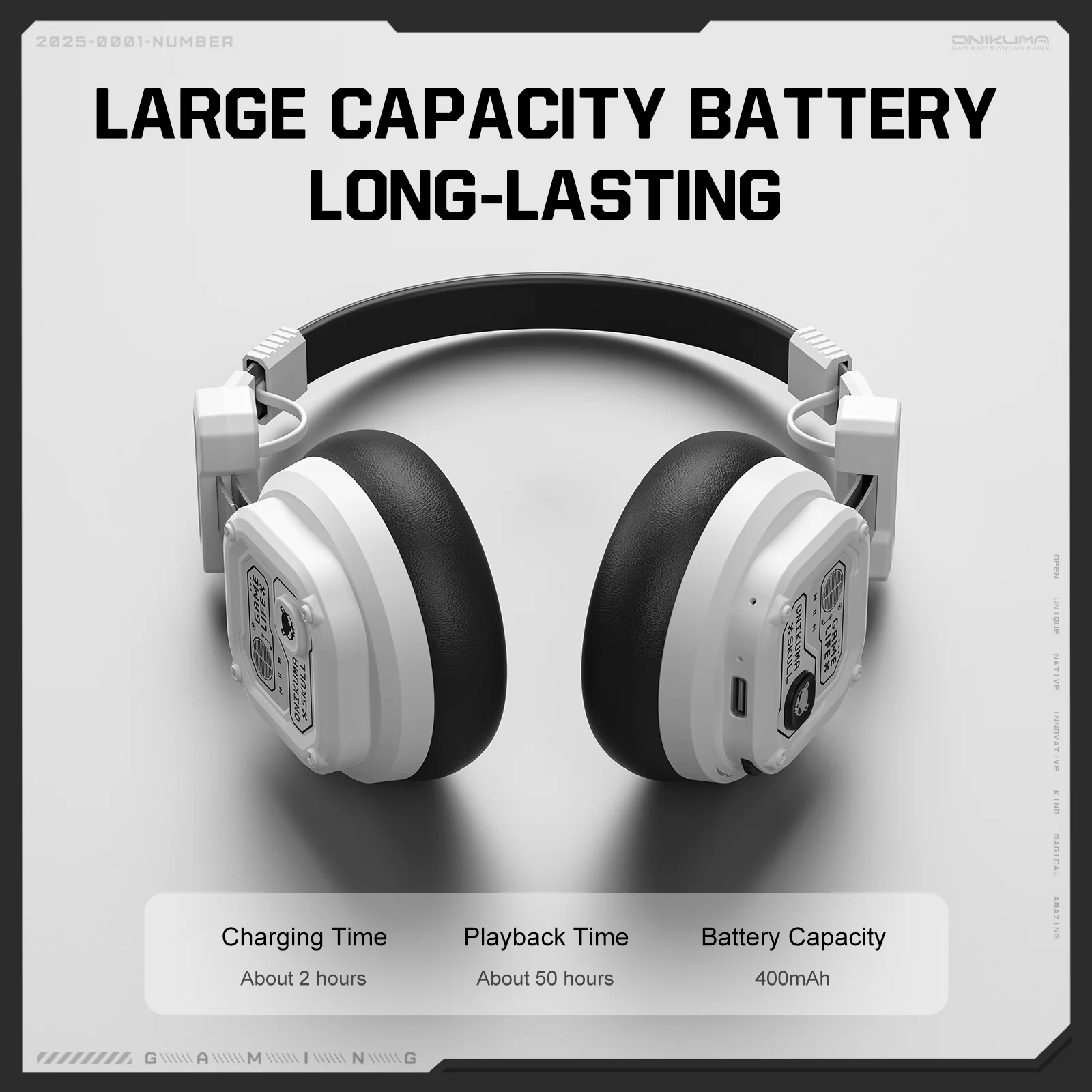 ‌ONIKUMA GT803 Wireless Gaming Headset‌ – Ultra-Light Foldable Design, 50H Playback, Bluetooth 5.4, Multi-Platform Compatibility - Image 15