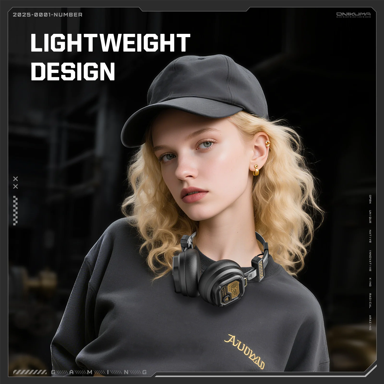 ‌ONIKUMA GT803 Wireless Gaming Headset‌ – Ultra-Light Foldable Design, 50H Playback, Bluetooth 5.4, Multi-Platform Compatibility - Image 2