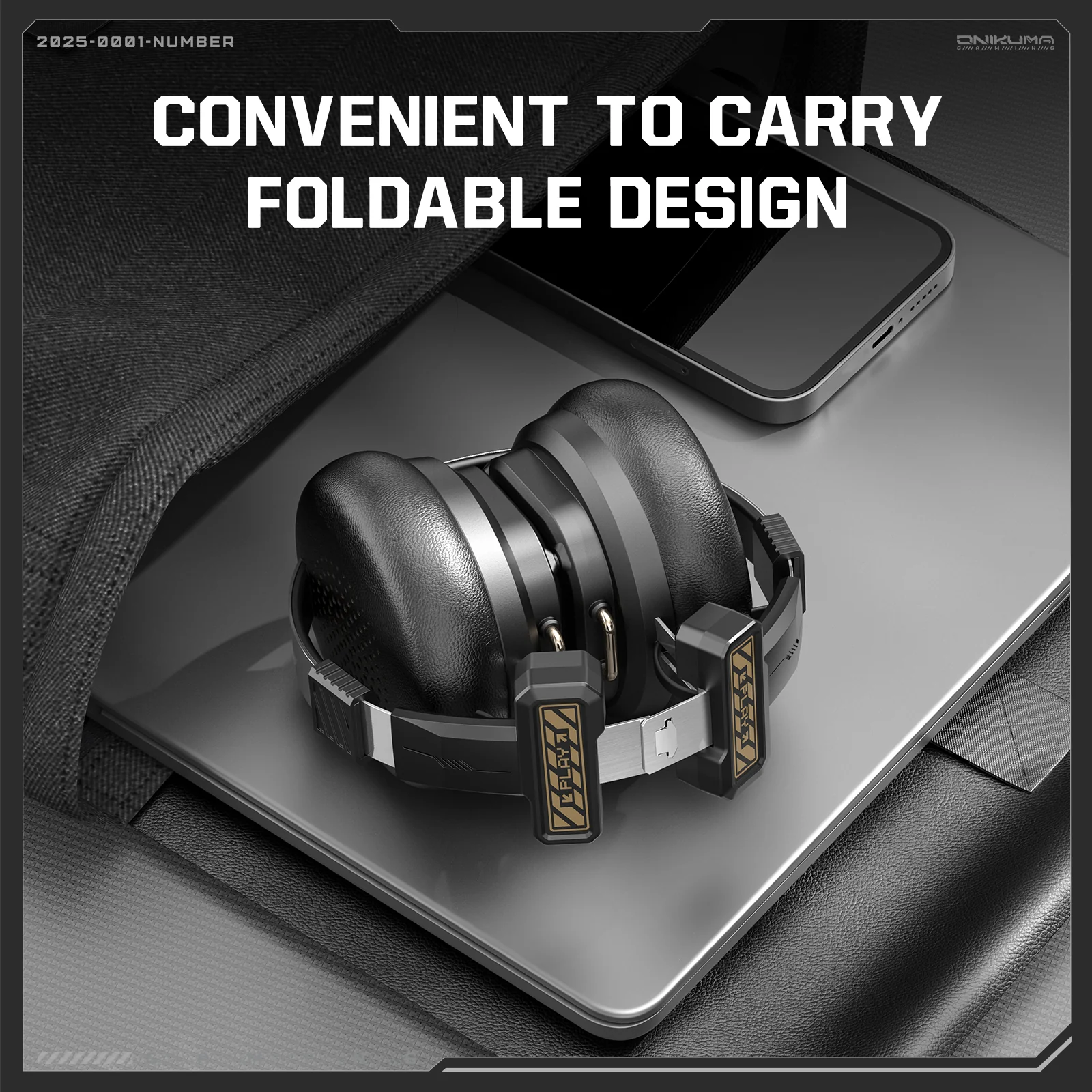 ‌ONIKUMA GT803 Wireless Gaming Headset‌ – Ultra-Light Foldable Design, 50H Playback, Bluetooth 5.4, Multi-Platform Compatibility - Image 5