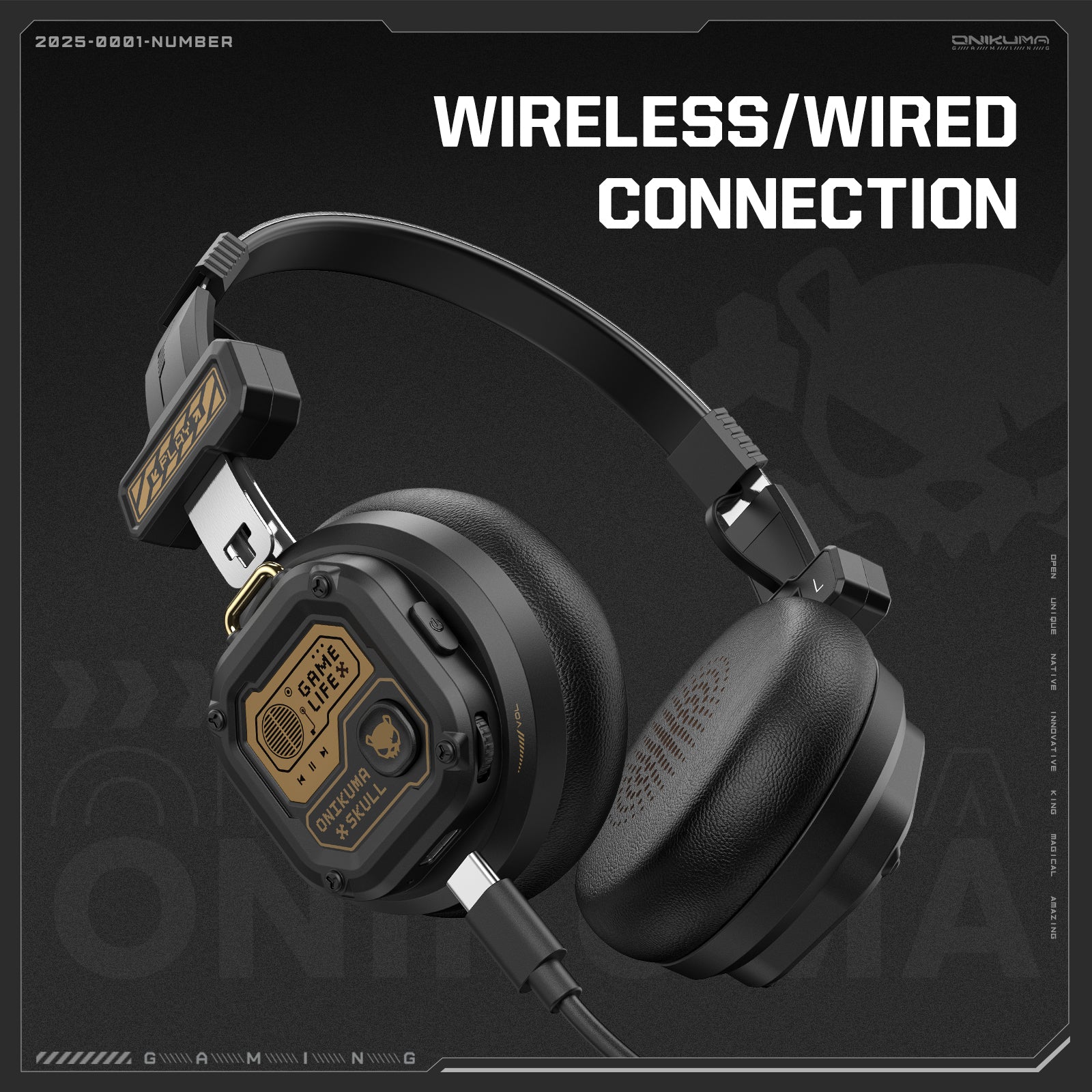 ‌ONIKUMA GT803 Wireless Gaming Headset‌ – Ultra-Light Foldable Design, 50H Playback, Bluetooth 5.4, Multi-Platform Compatibility - Image 6