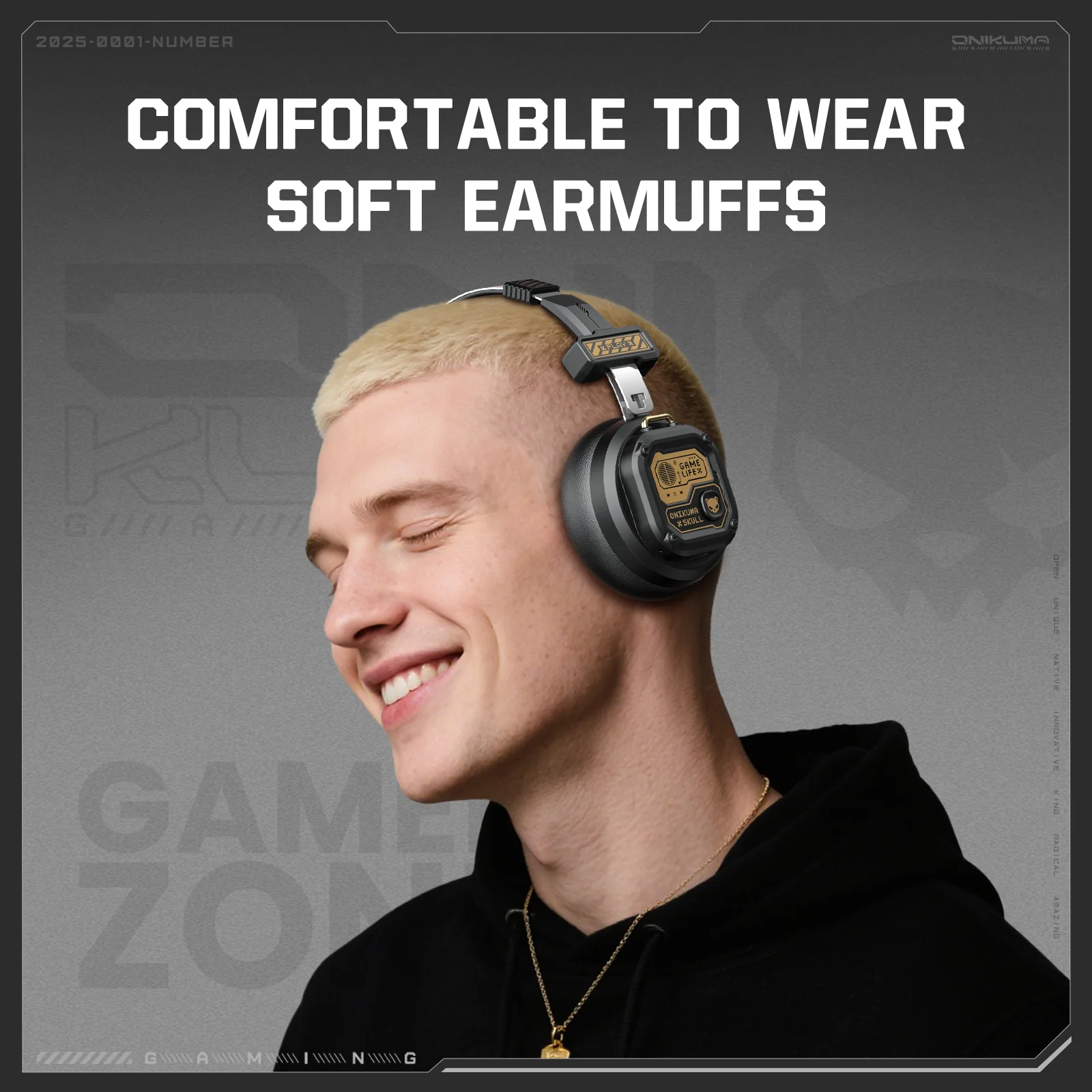 ‌ONIKUMA GT803 Wireless Gaming Headset‌ – Ultra-Light Foldable Design, 50H Playback, Bluetooth 5.4, Multi-Platform Compatibility - Image 7