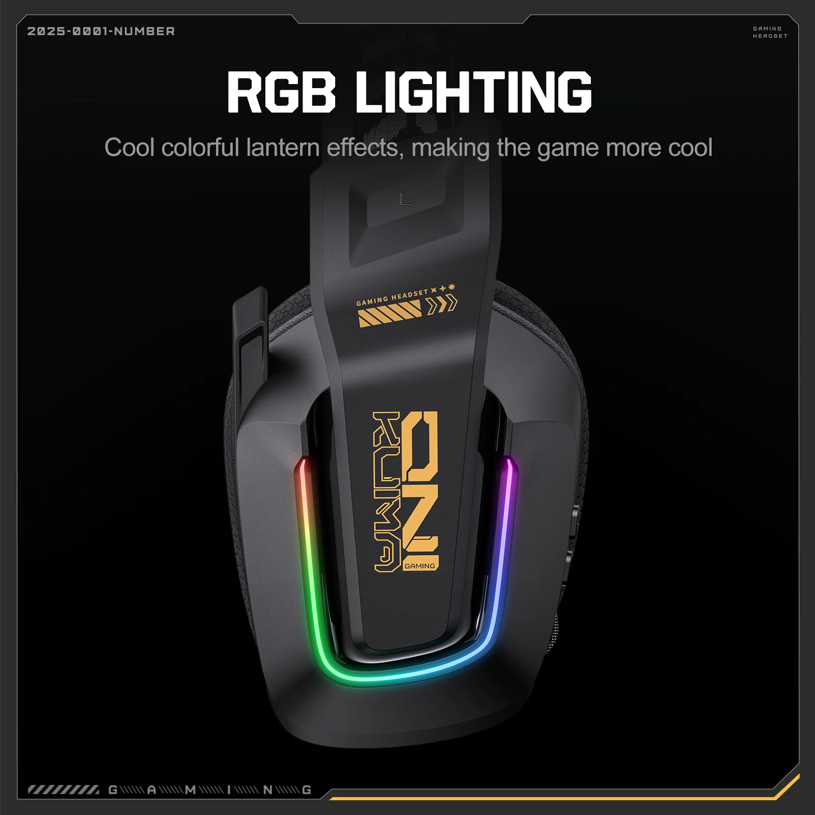 ONIKUMA GT828 Multi-Mode Gaming Headset – 45H Playback, Bluetooth 5.4/Wired/2.4GHz, Memory Foam Comfort - Image 3