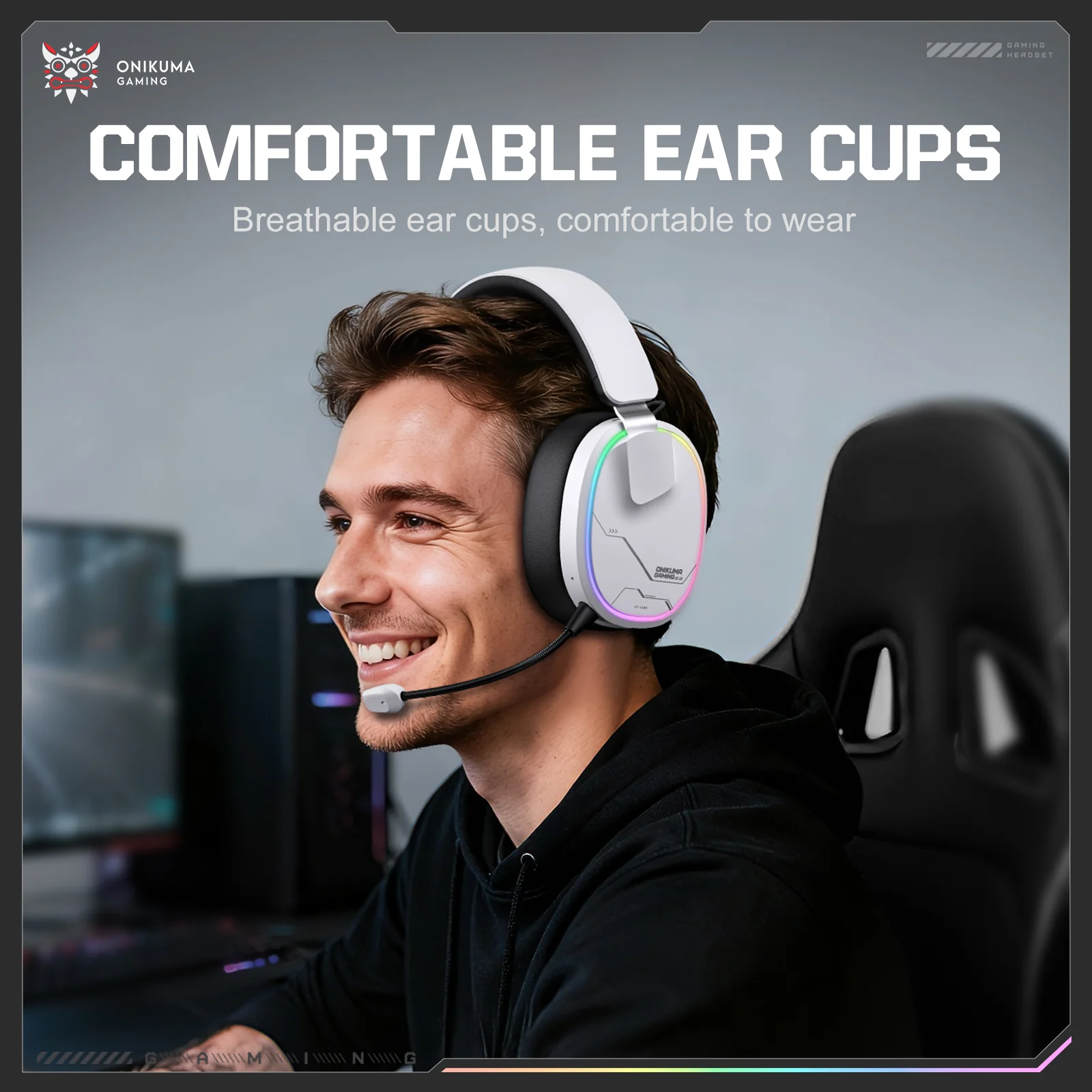 ‌ONIKUMA GT836 Gaming Headset with Four-Mode Connectivity - Image 11