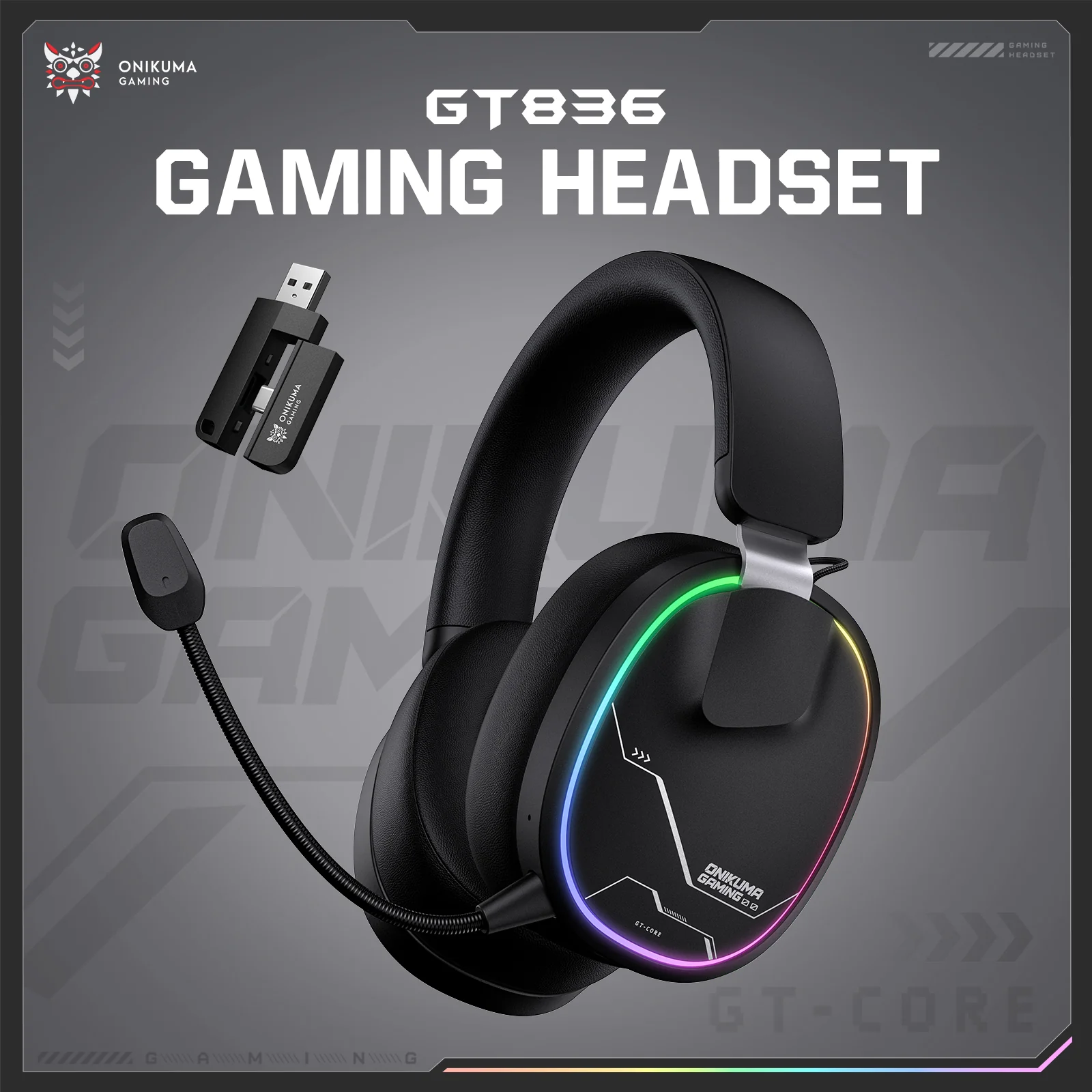 ‌ONIKUMA GT836 Gaming Headset with Four-Mode Connectivity - Image 3