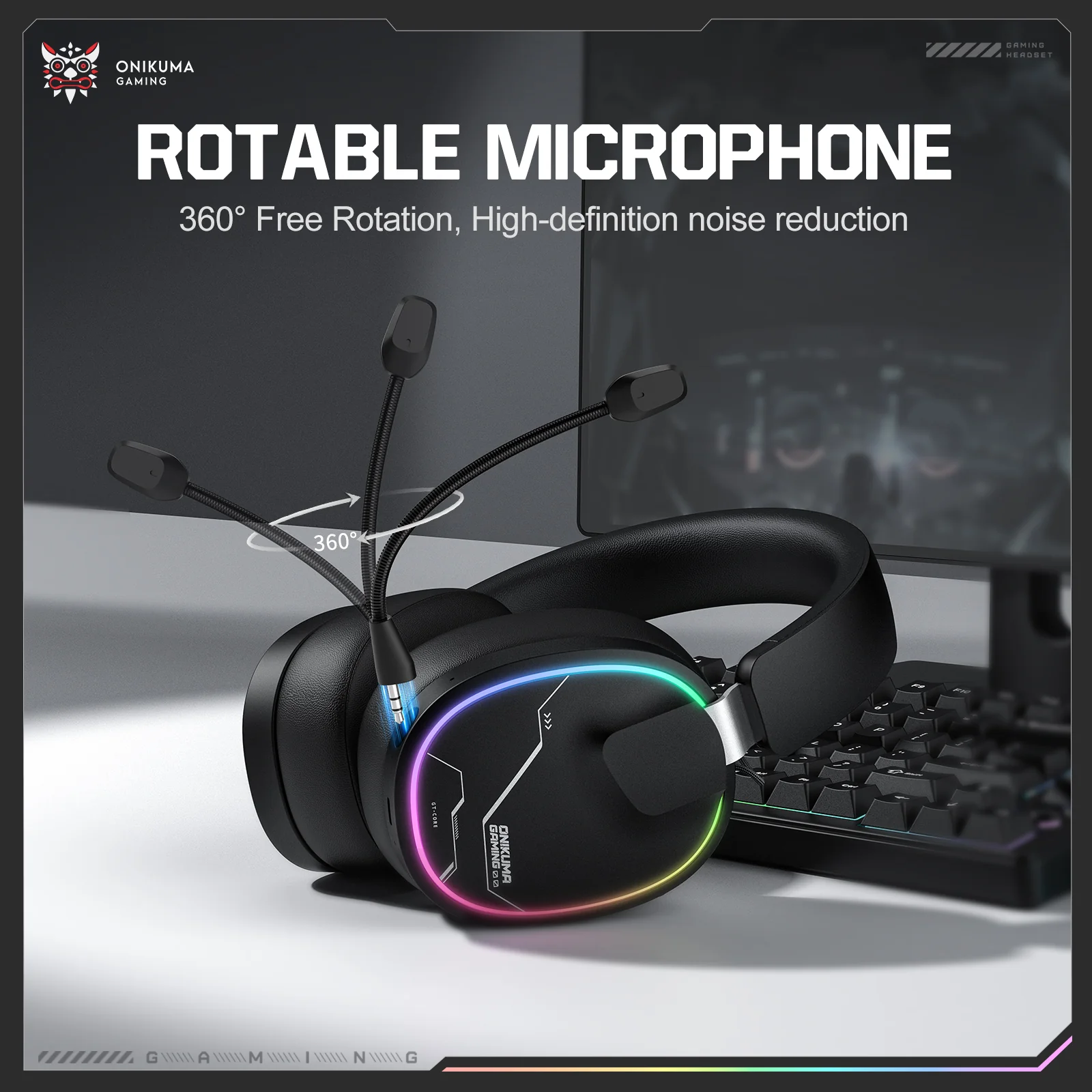 ‌ONIKUMA GT836 Gaming Headset with Four-Mode Connectivity - Image 7