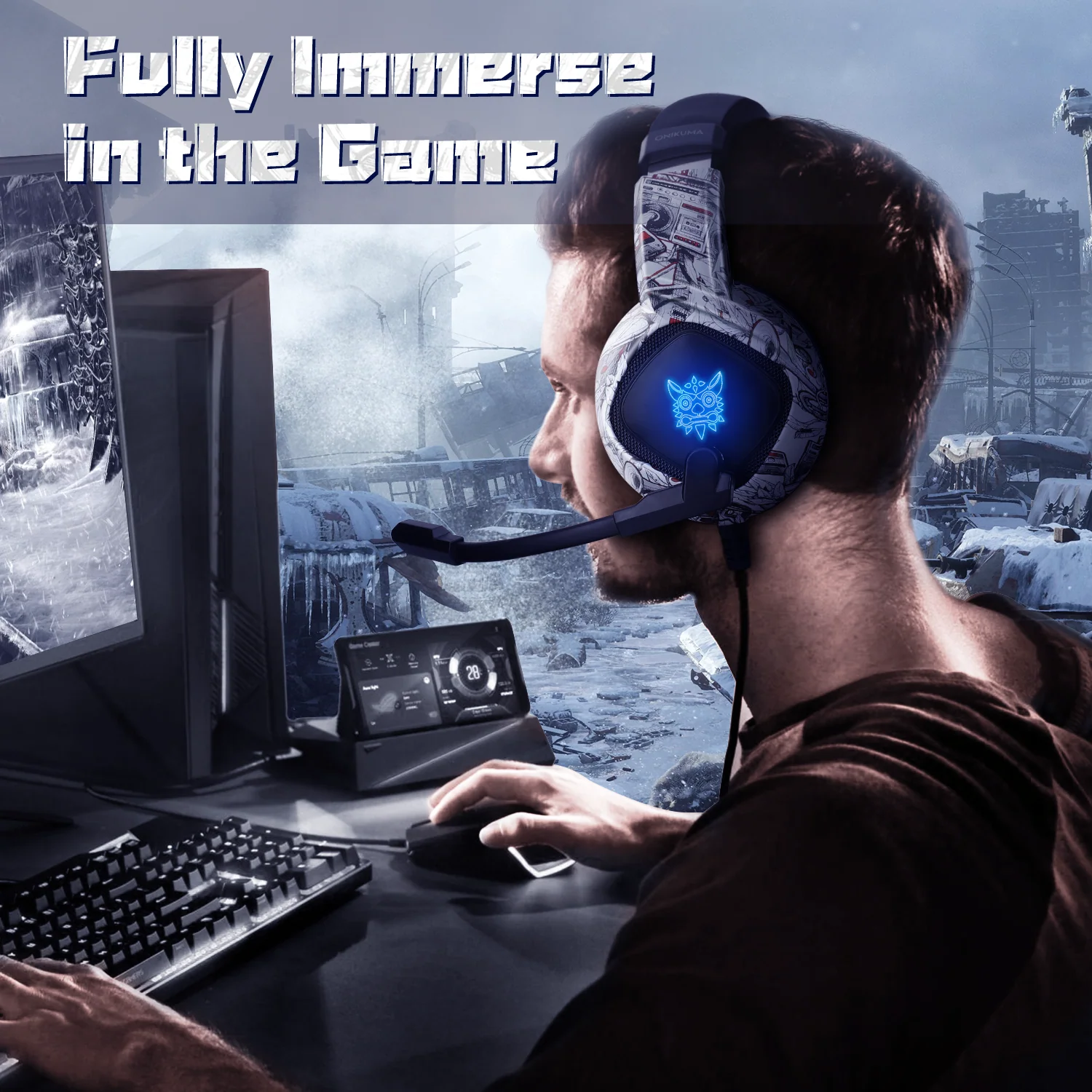 ONIKUMA K19 Professional Gaming Headphone with RGB LED Backlight - Image 13