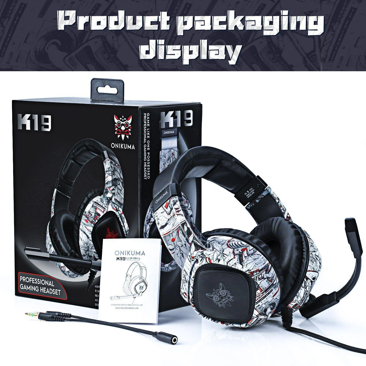 ONIKUMA K19 Professional Gaming Headphone with RGB LED Backlight - Image 15