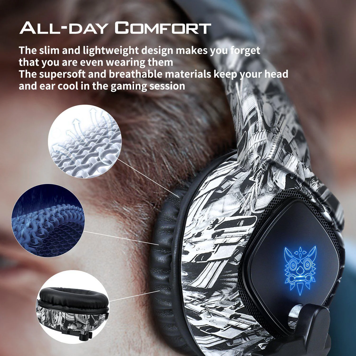 ONIKUMA K19 Professional Gaming Headphone with RGB LED Backlight - Image 20