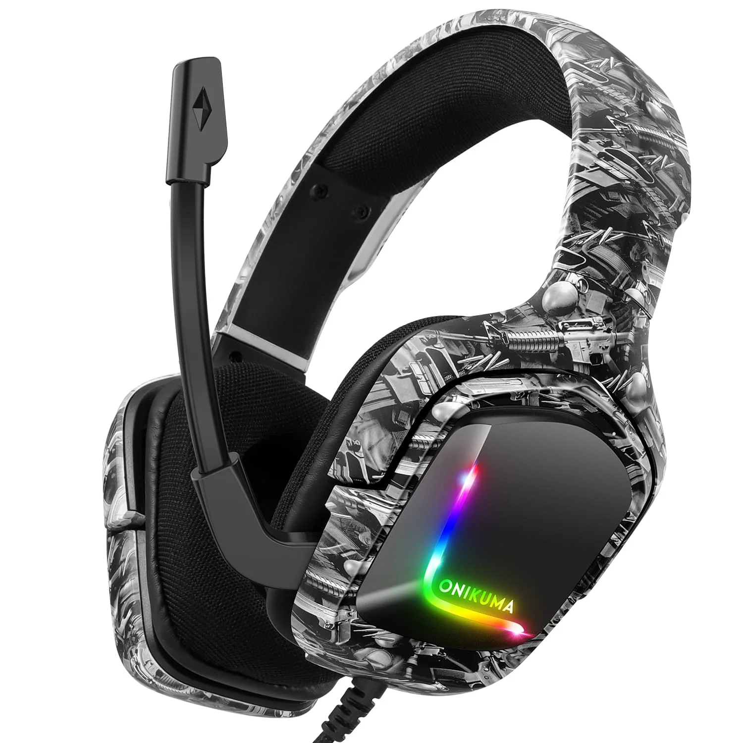 ONIKUMA K20 Wired Gaming Headsets With Microphone RGB Light - Image 12