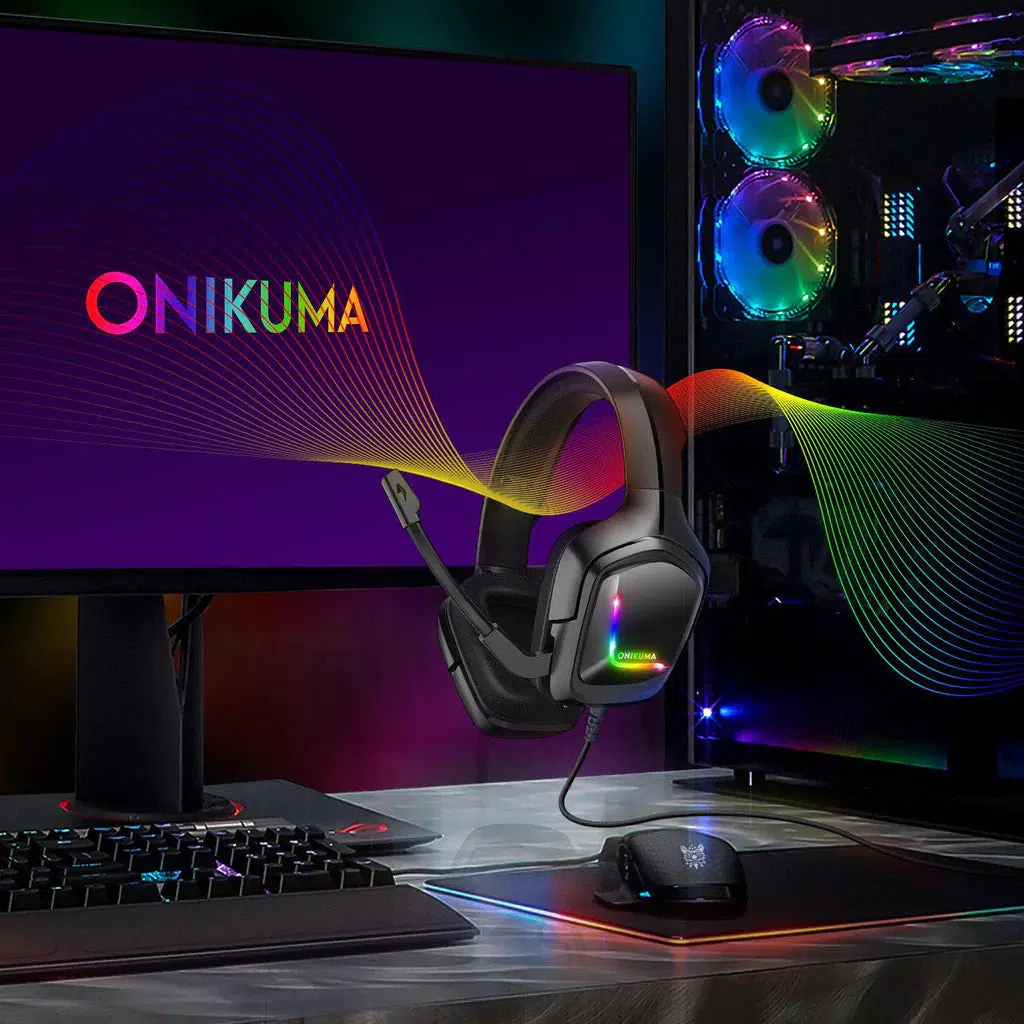 ONIKUMA K20 Wired Gaming Headsets With Microphone RGB Light - Image 6