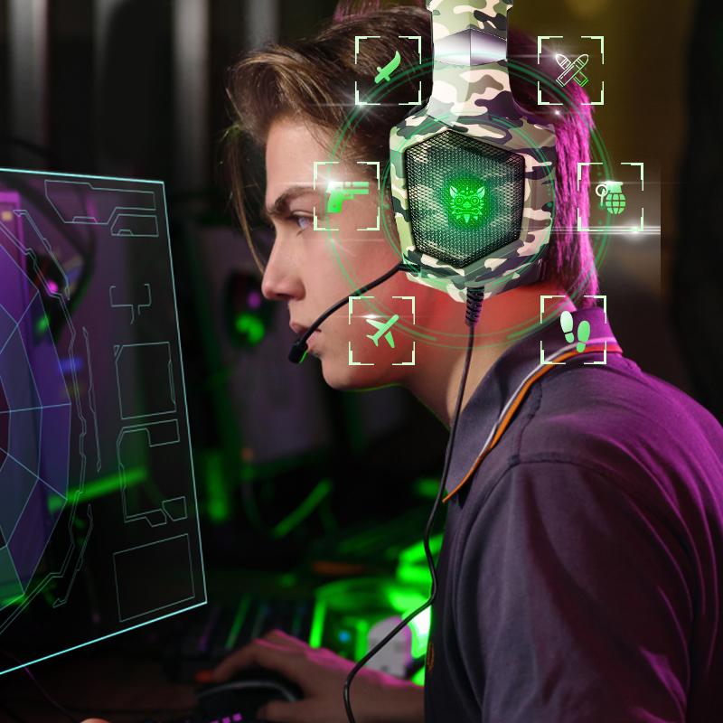 ONIKUMA K8 Wired Stereo Gaming Headphones With Mic LED Lights - Image 10