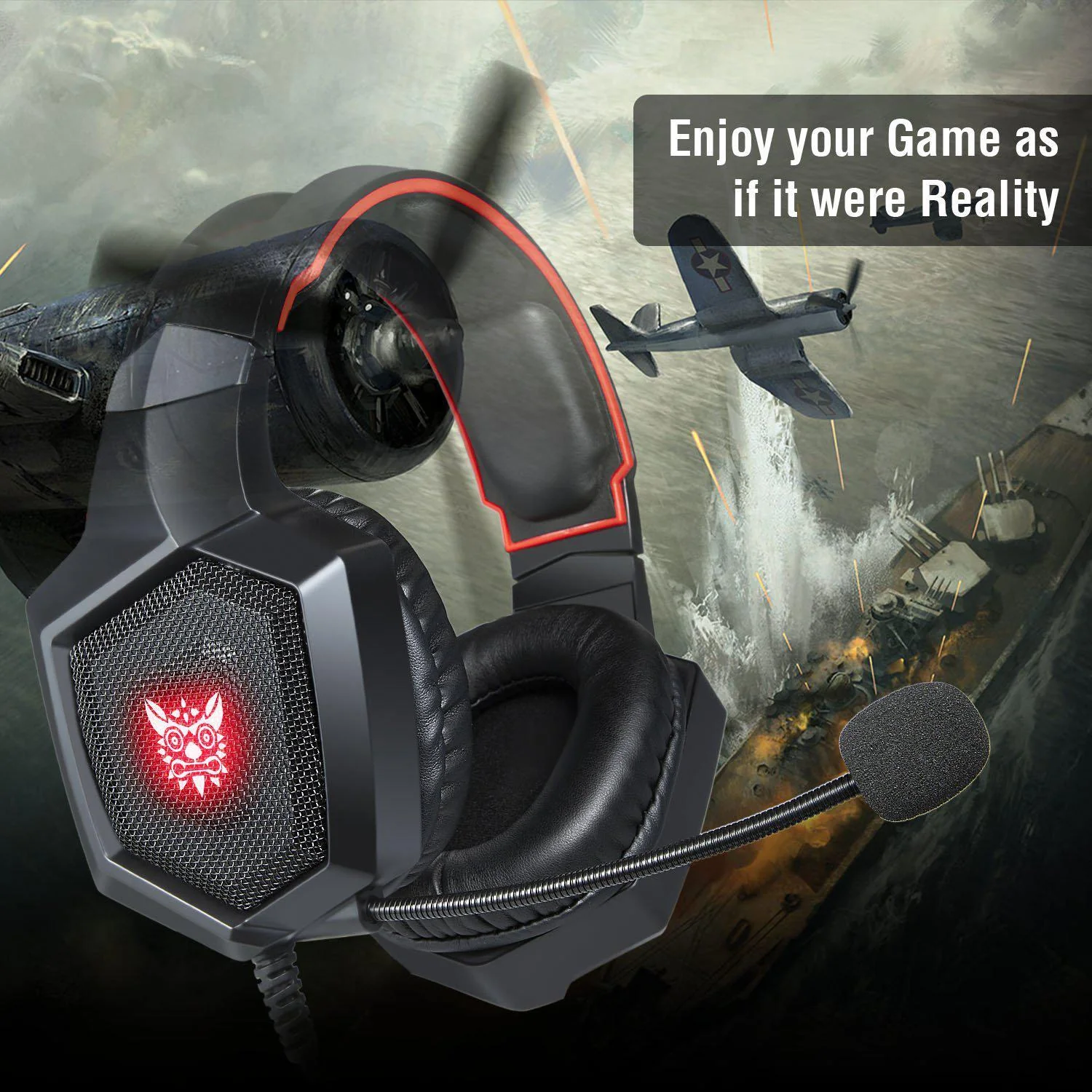 ONIKUMA K8 Wired Stereo Gaming Headphones With Mic LED Lights - Image 20