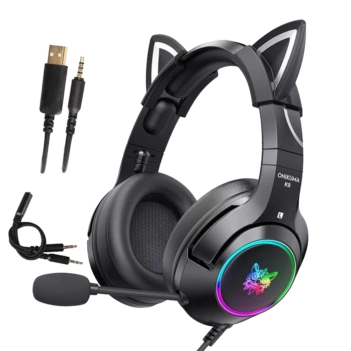 ONIKUMA K9 RGB Stereo Gaming Headset with Cat Ears for PS4, Xbox, PC and Switch - Image 13