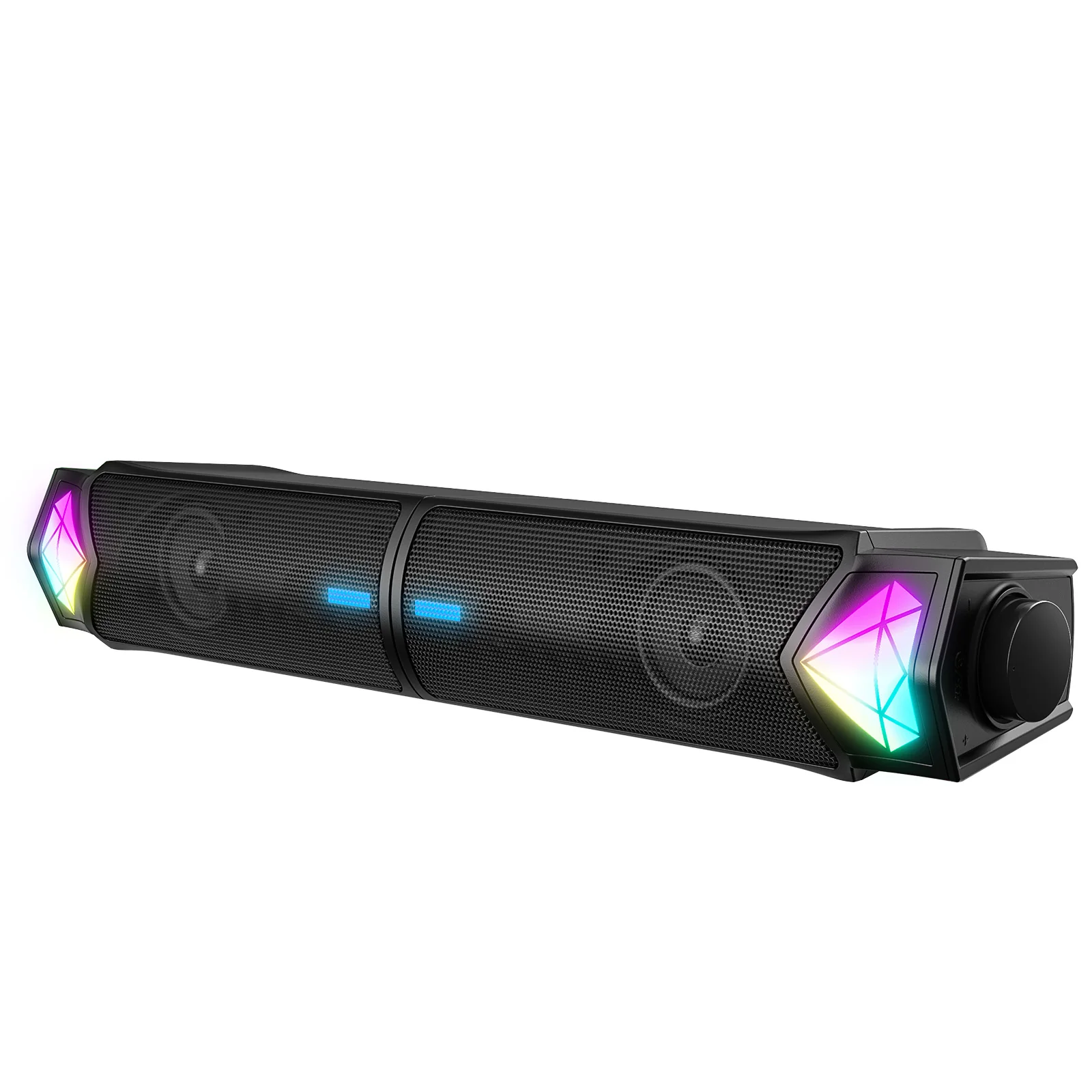 ONIKUMA L1 RGB Computer Speaker, Portable Sound Box with Inside Microphone, Home Office Use with Clear Sound Black - Image 7